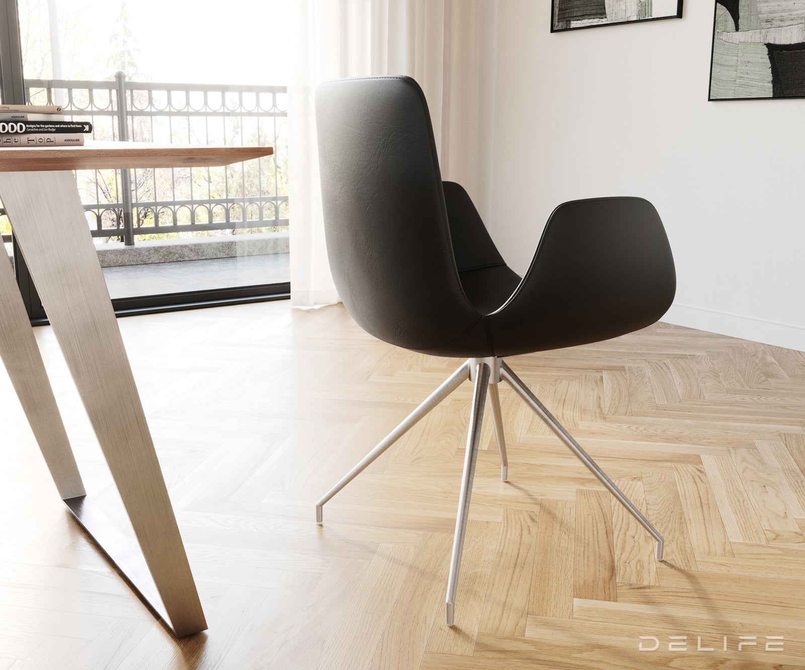 Blagovaonska stolica Ilia, Materijal: Koža