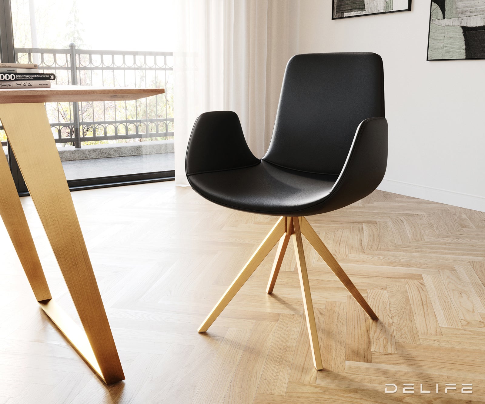 Blagovaonska stolica Ilia, Materijal: Koža