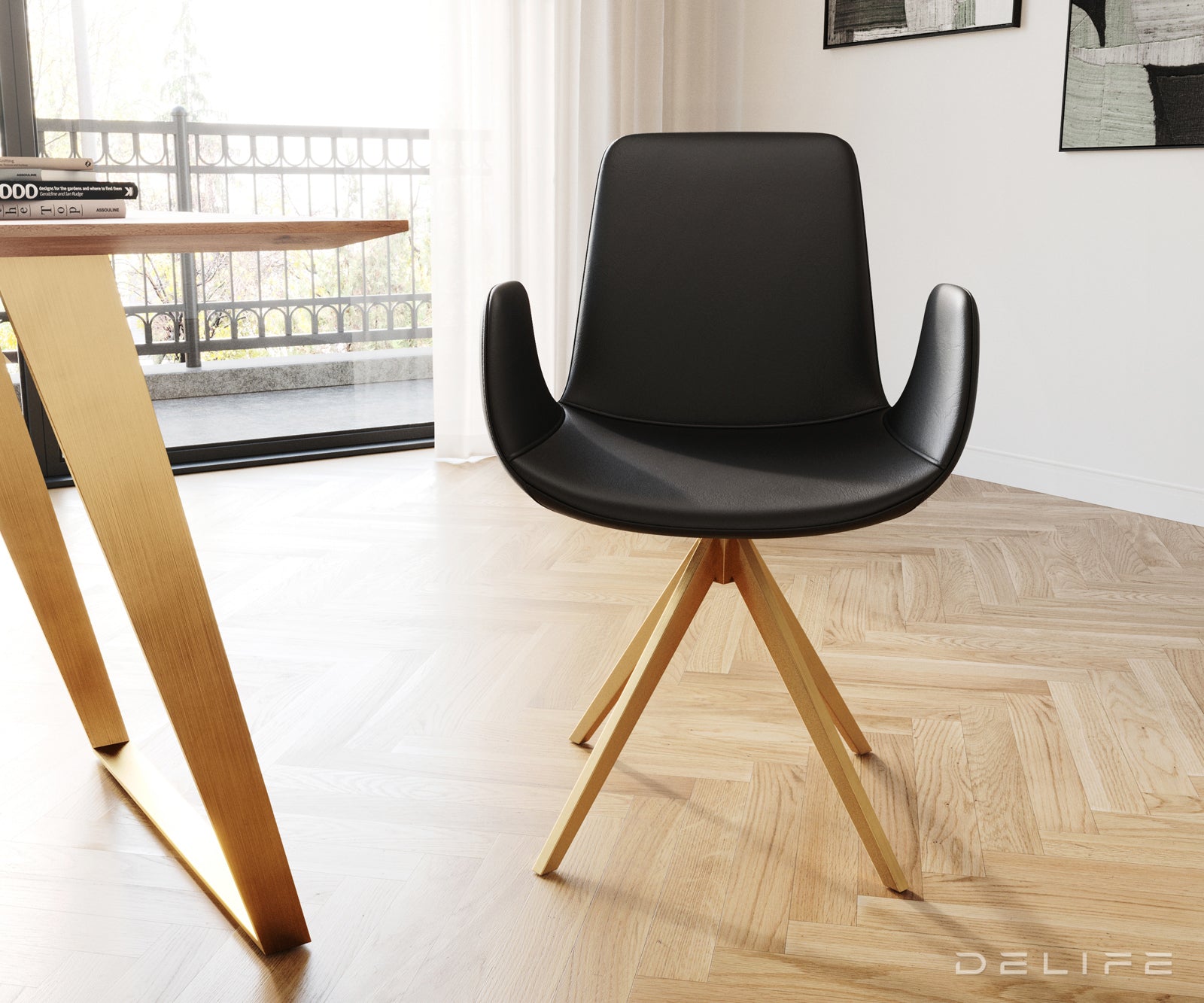 Blagovaonska stolica Ilia, Materijal: Koža