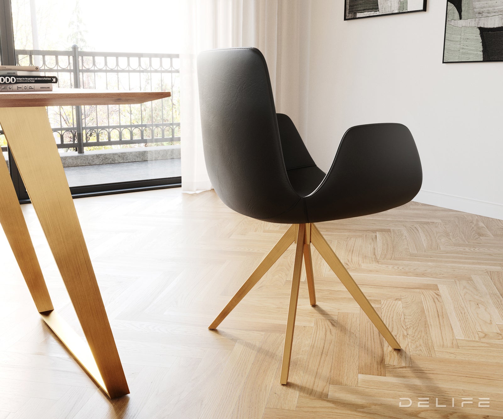 Blagovaonska stolica Ilia, Materijal: Koža