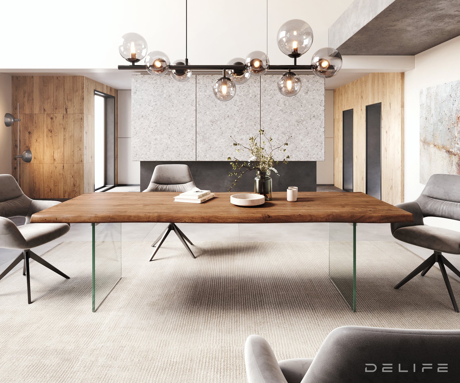 Blagovaonski stol Edge, Materijal: Bagrem, Debljina ploče: 5,5cm