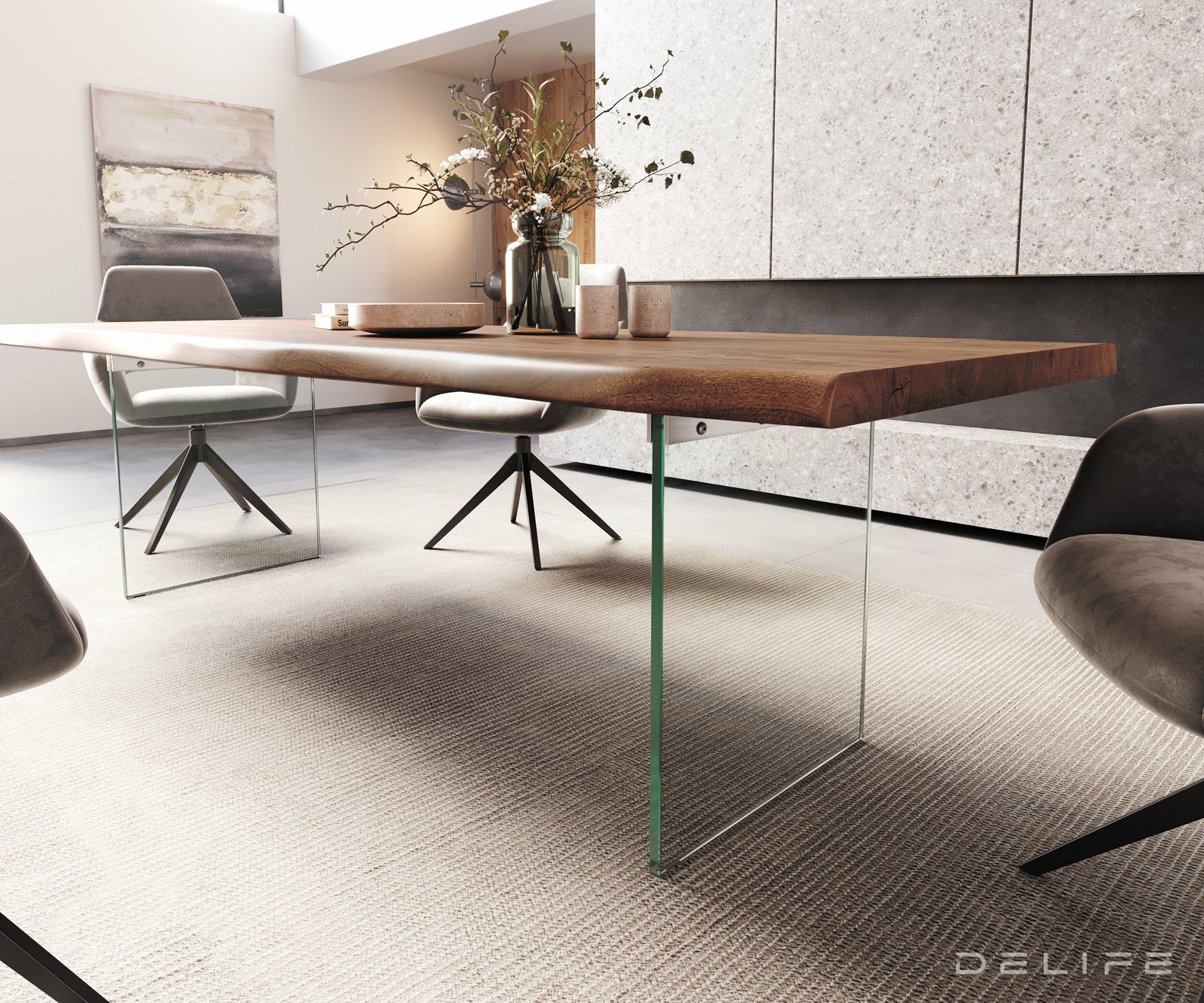 Blagovaonski stol Edge, Materijal: Bagrem, Debljina ploče: 5,5cm