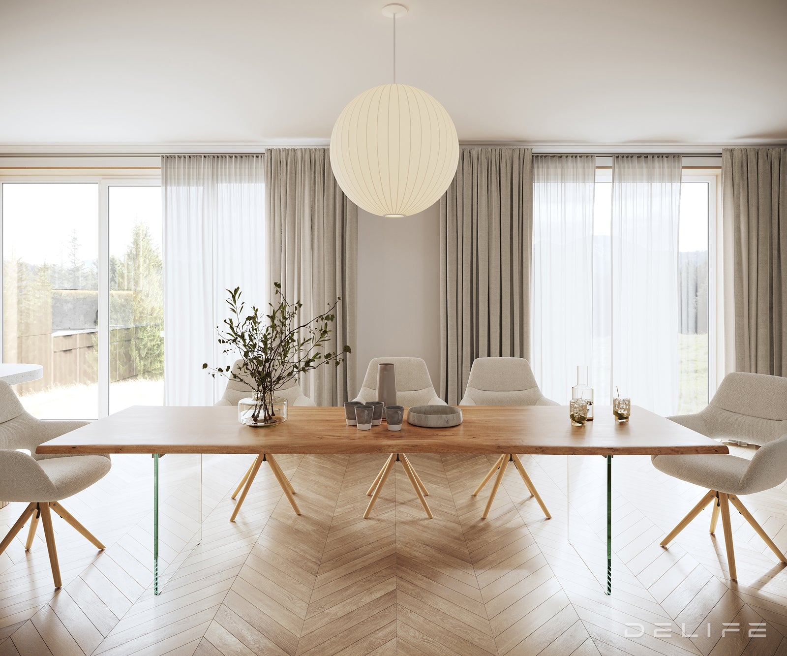 Blagovaonski stol Edge, Materijal: Bagrem, Debljina ploče: 3,5cm