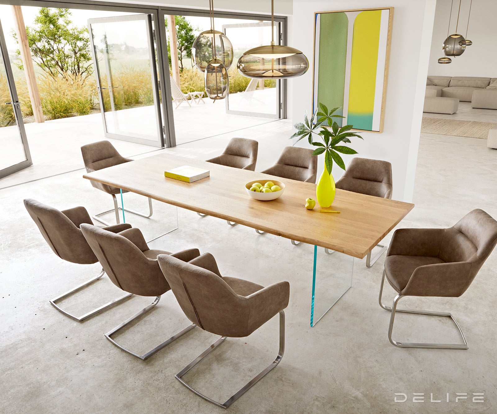 Blagovaonski stol Edge, Materijal: Hrast, Debljina ploče: 3,2cm