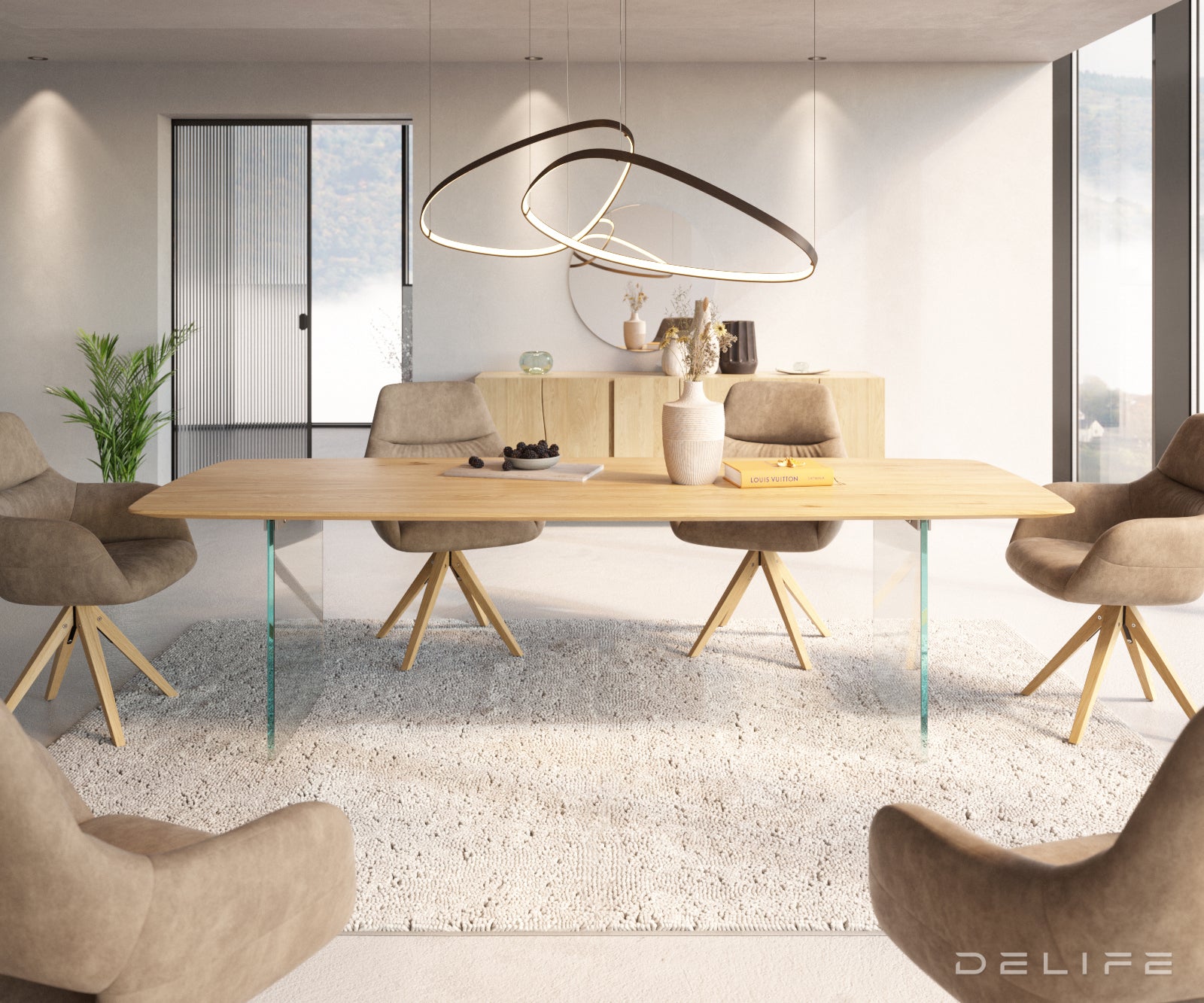 Blagovaonski stol Edge Bott, Materijal: Hrast