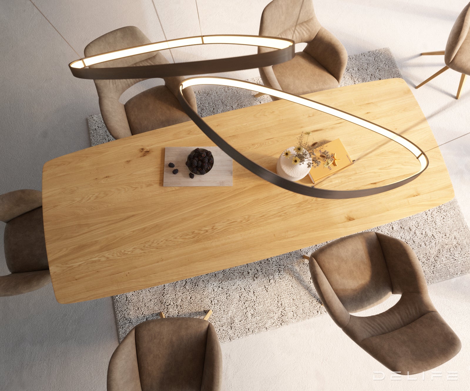 Blagovaonski stol Edge Bott, Materijal: Hrast