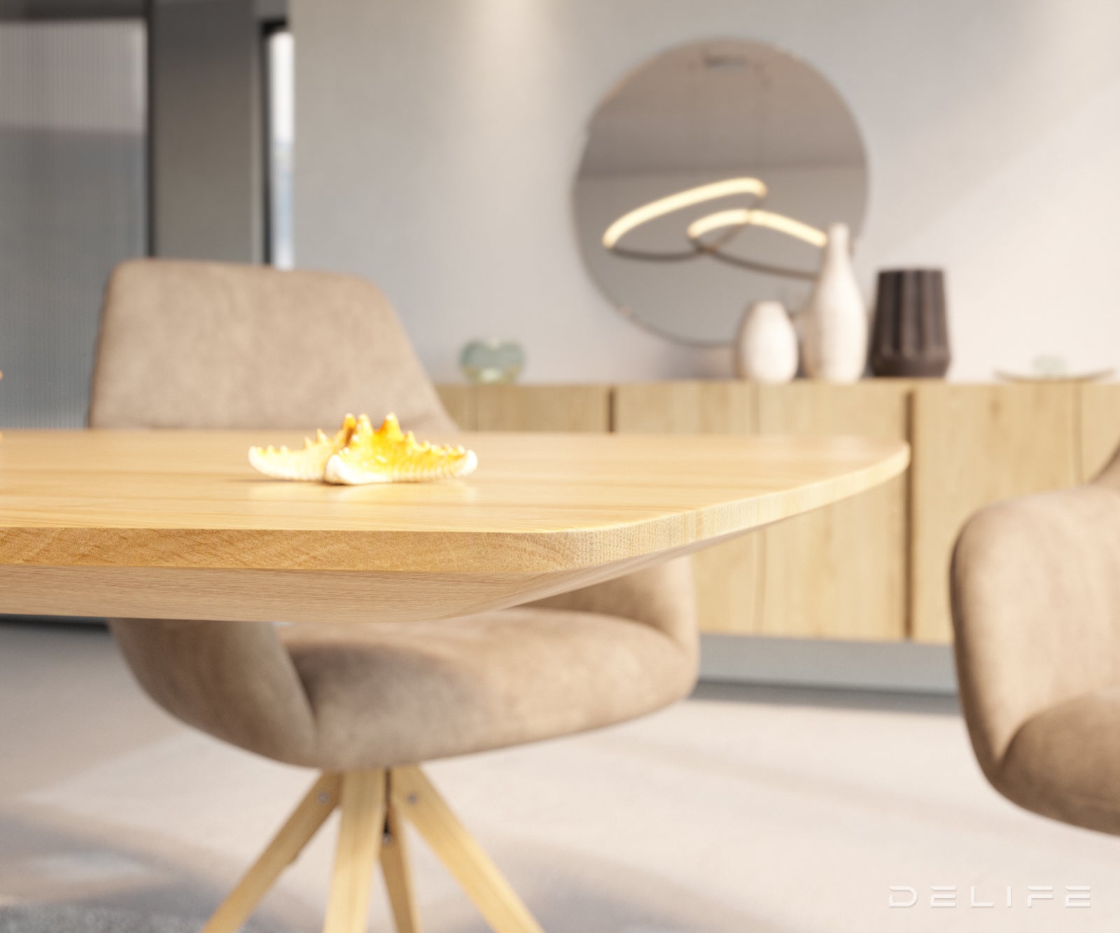 Blagovaonski stol Edge Bott, Materijal: Hrast