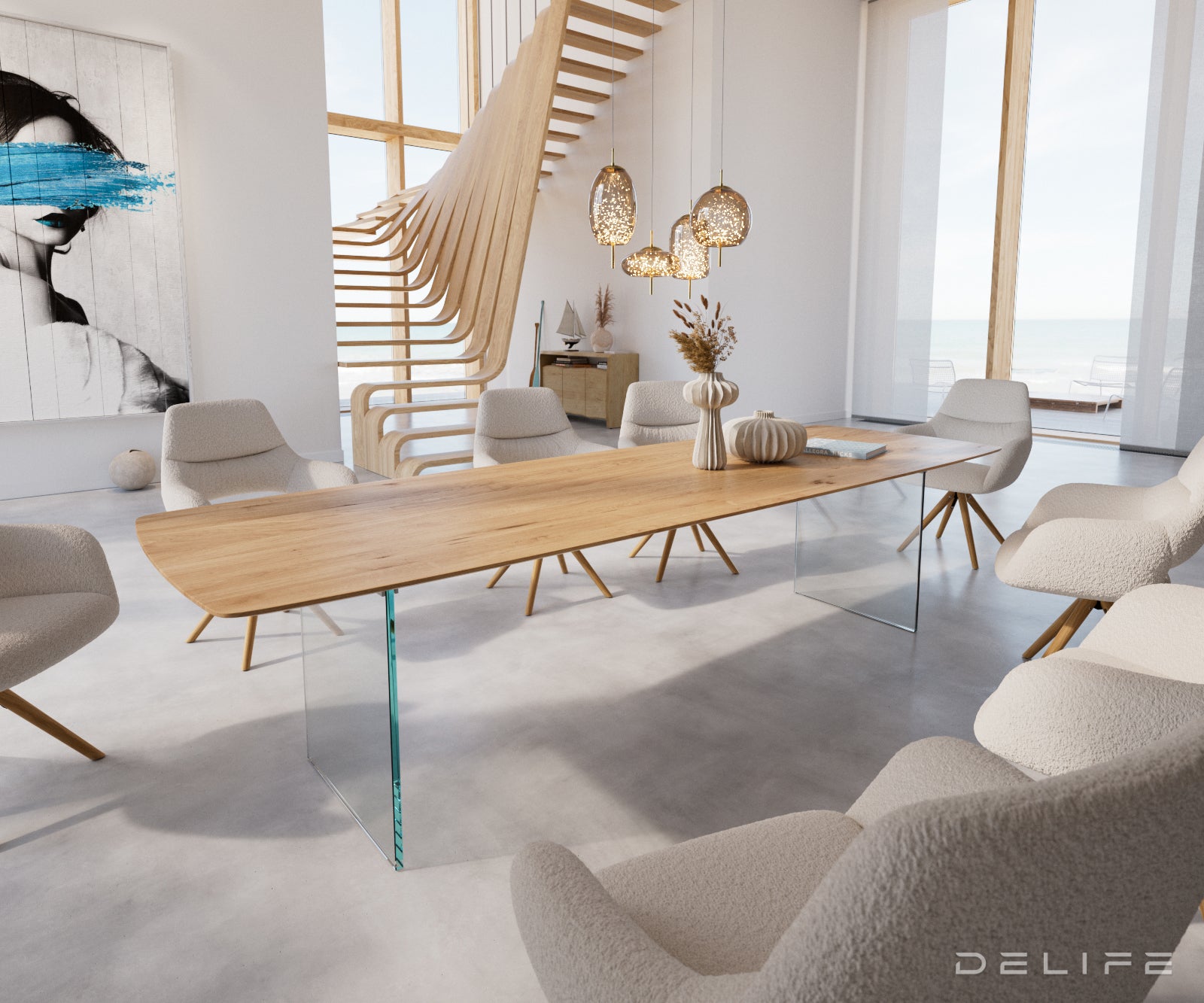 Blagovaonski stol Edge Bott, Materijal: Hrast