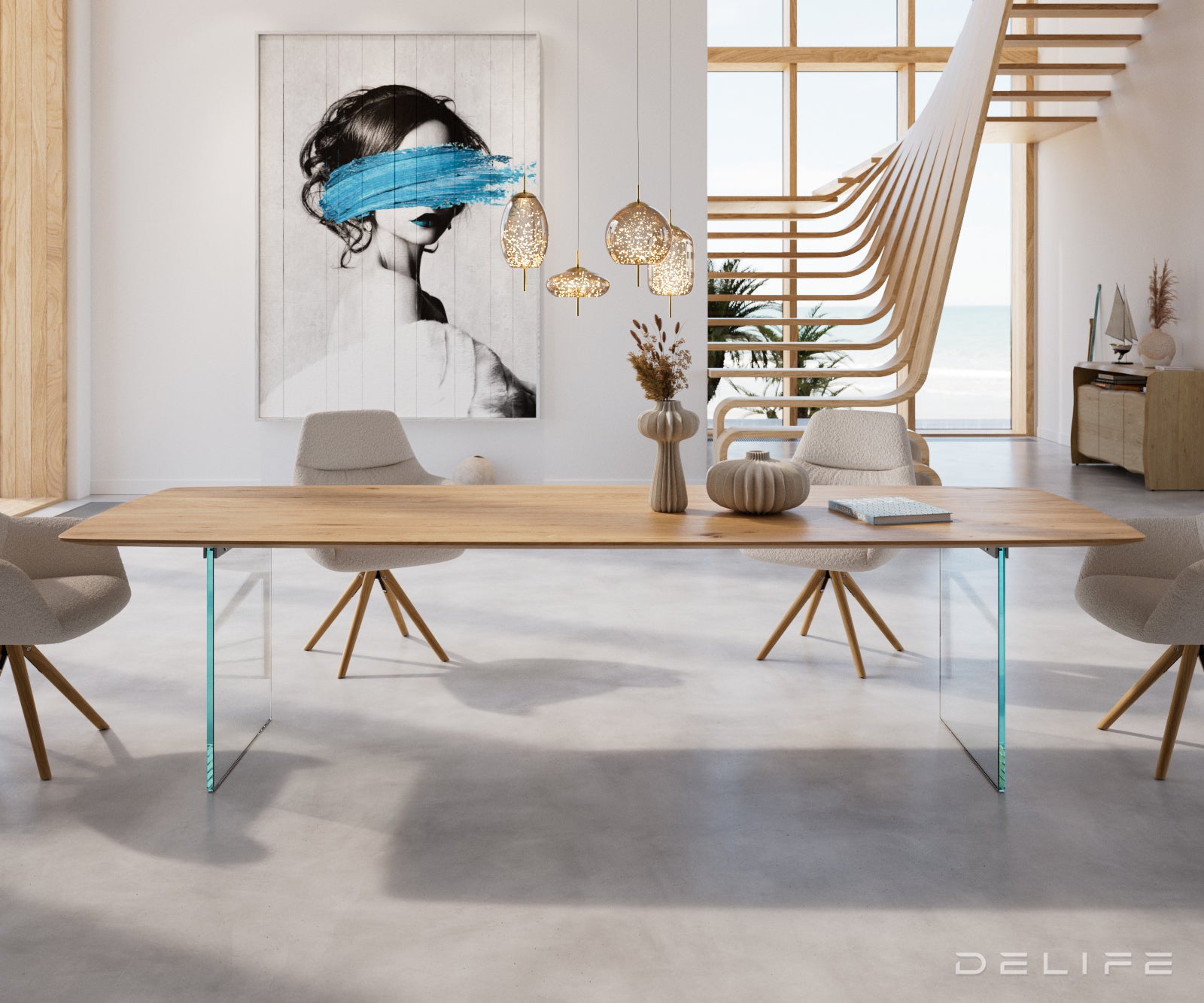 Blagovaonski stol Edge Bott, Materijal: Hrast