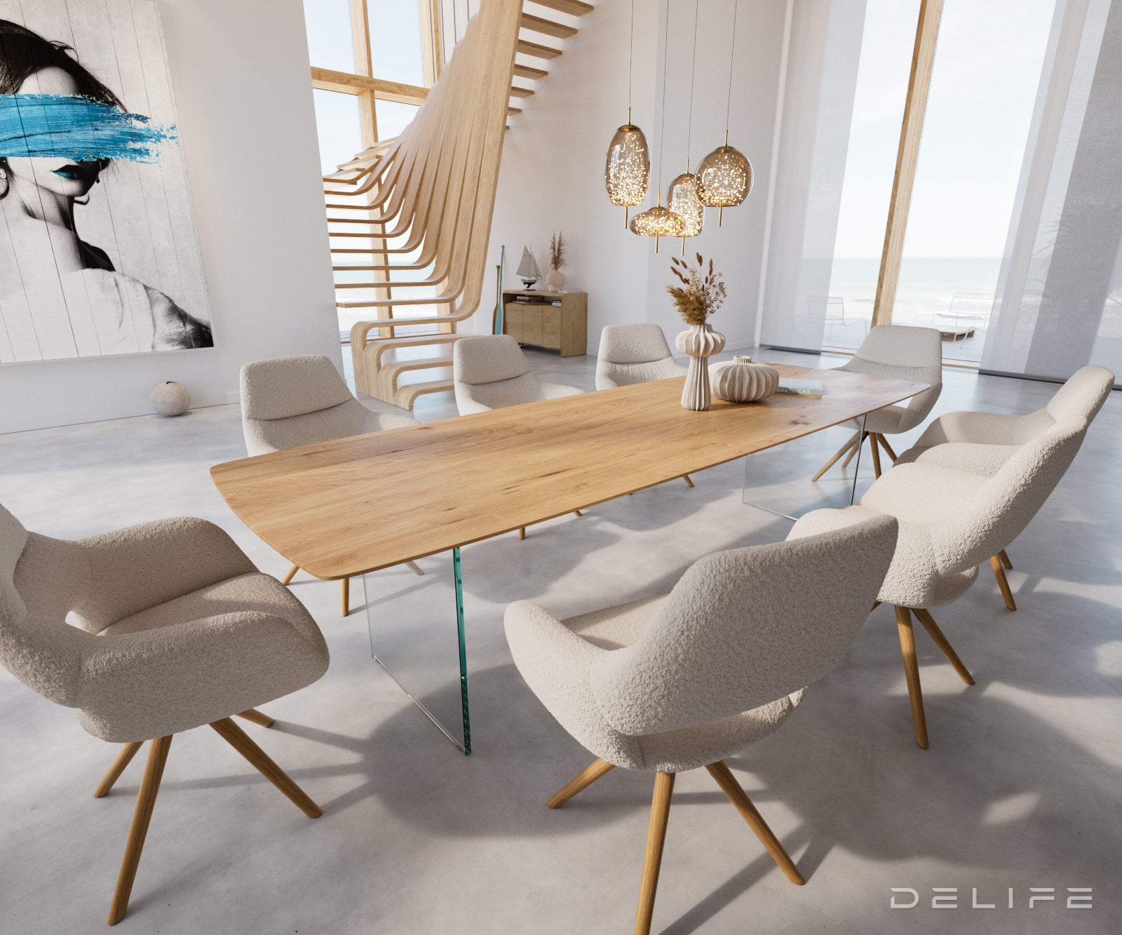 Blagovaonski stol Edge Bott, Materijal: Hrast