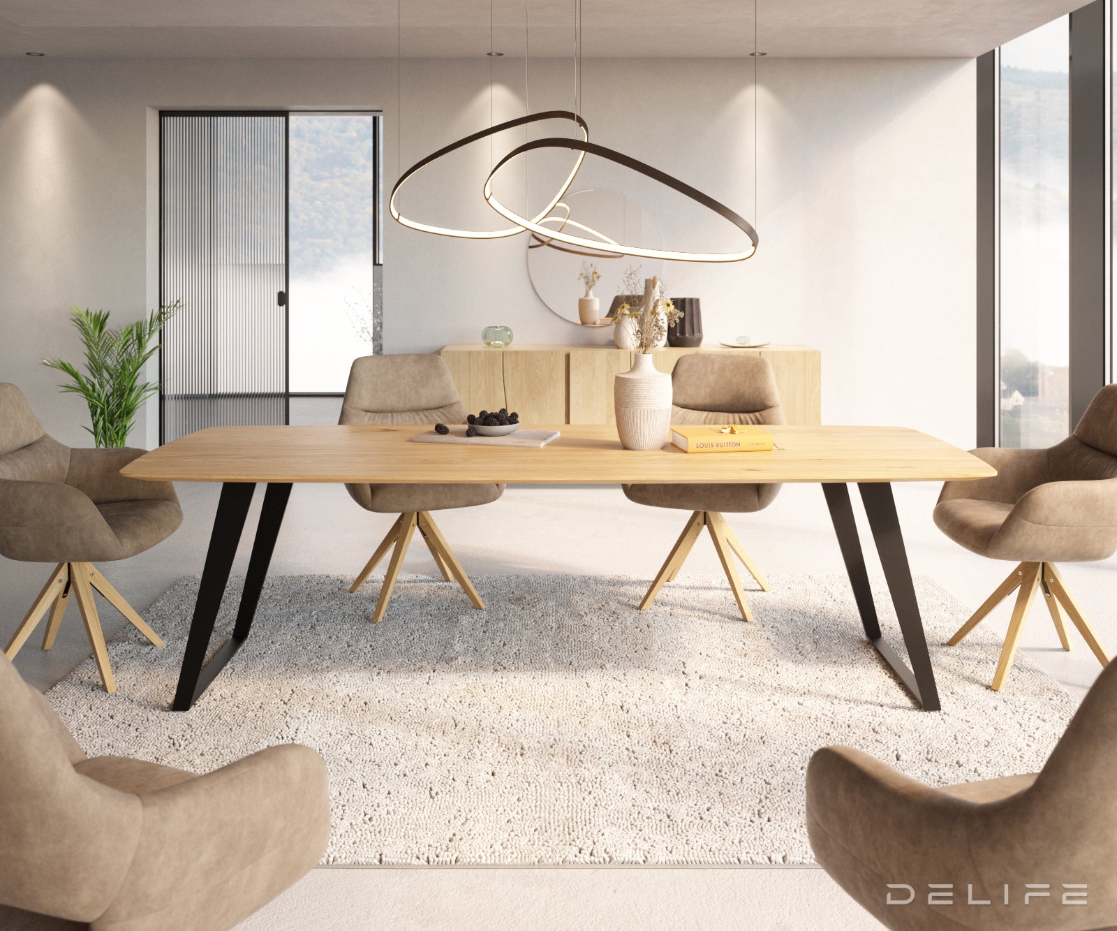 Blagovaonski stol Edge Bott, Materijal: Hrast