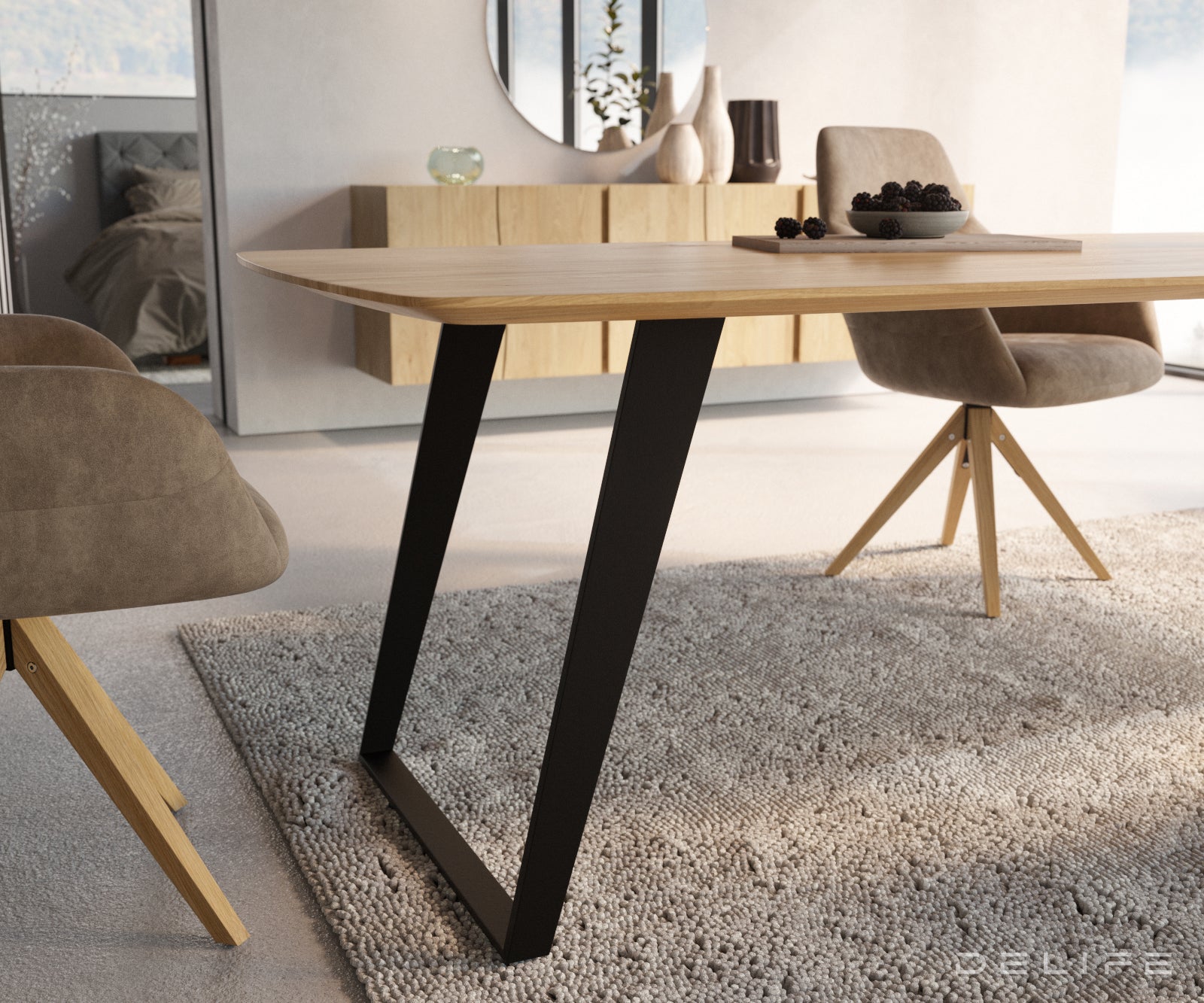 Blagovaonski stol Edge Bott, Materijal: Hrast