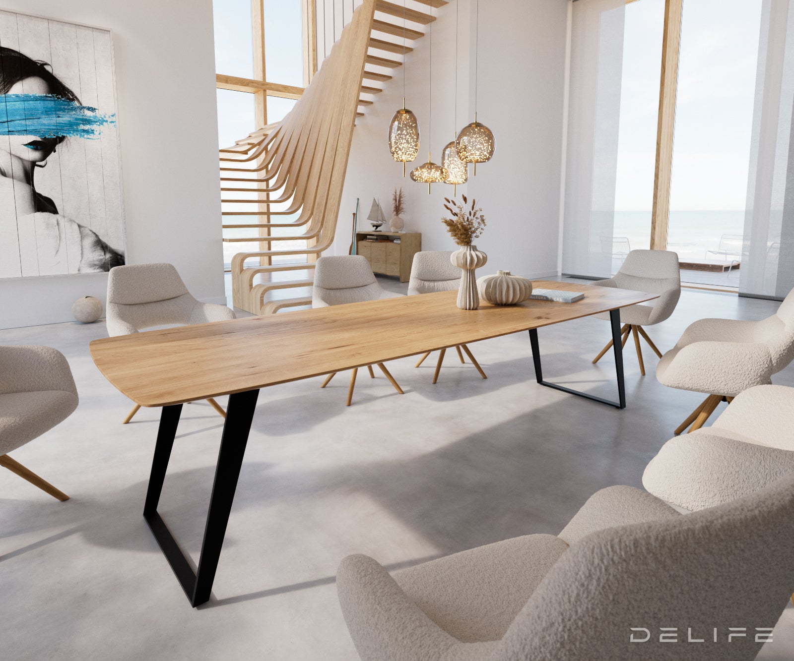 Blagovaonski stol Edge Bott, Materijal: Hrast