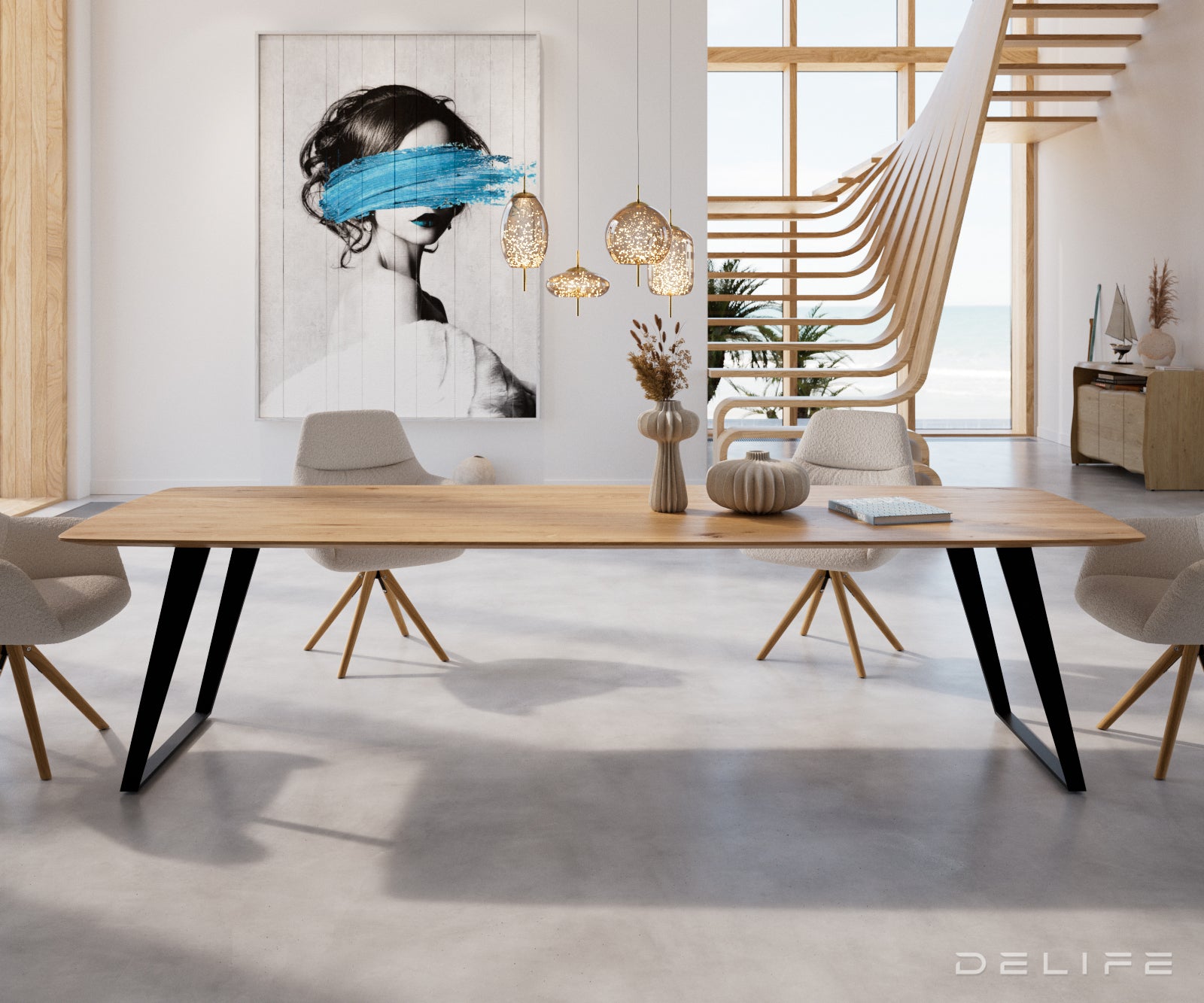 Blagovaonski stol Edge Bott, Materijal: Hrast