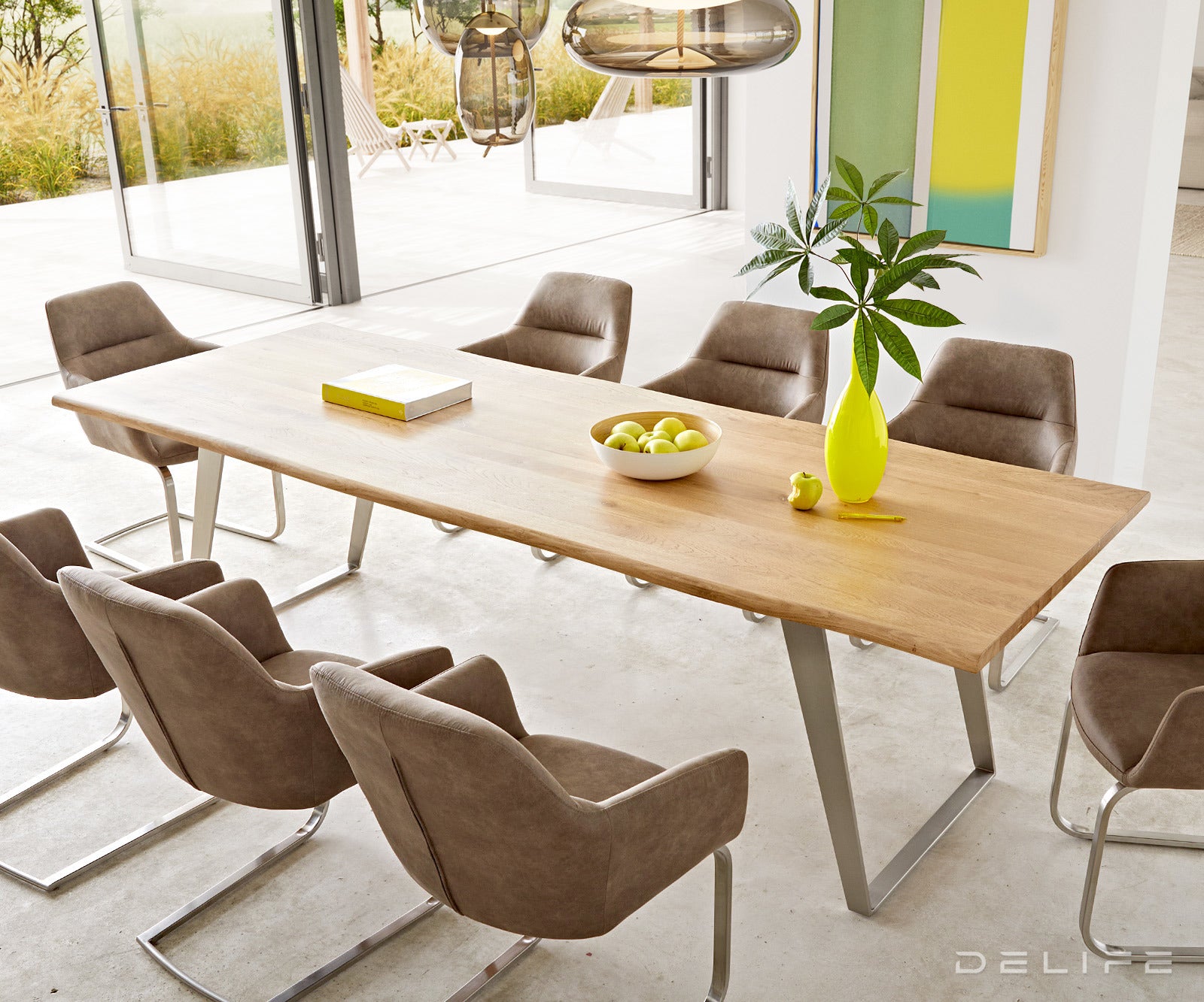 Blagovaonski stol Edge, Materijal: Hrast, Debljina ploče: 3,2cm