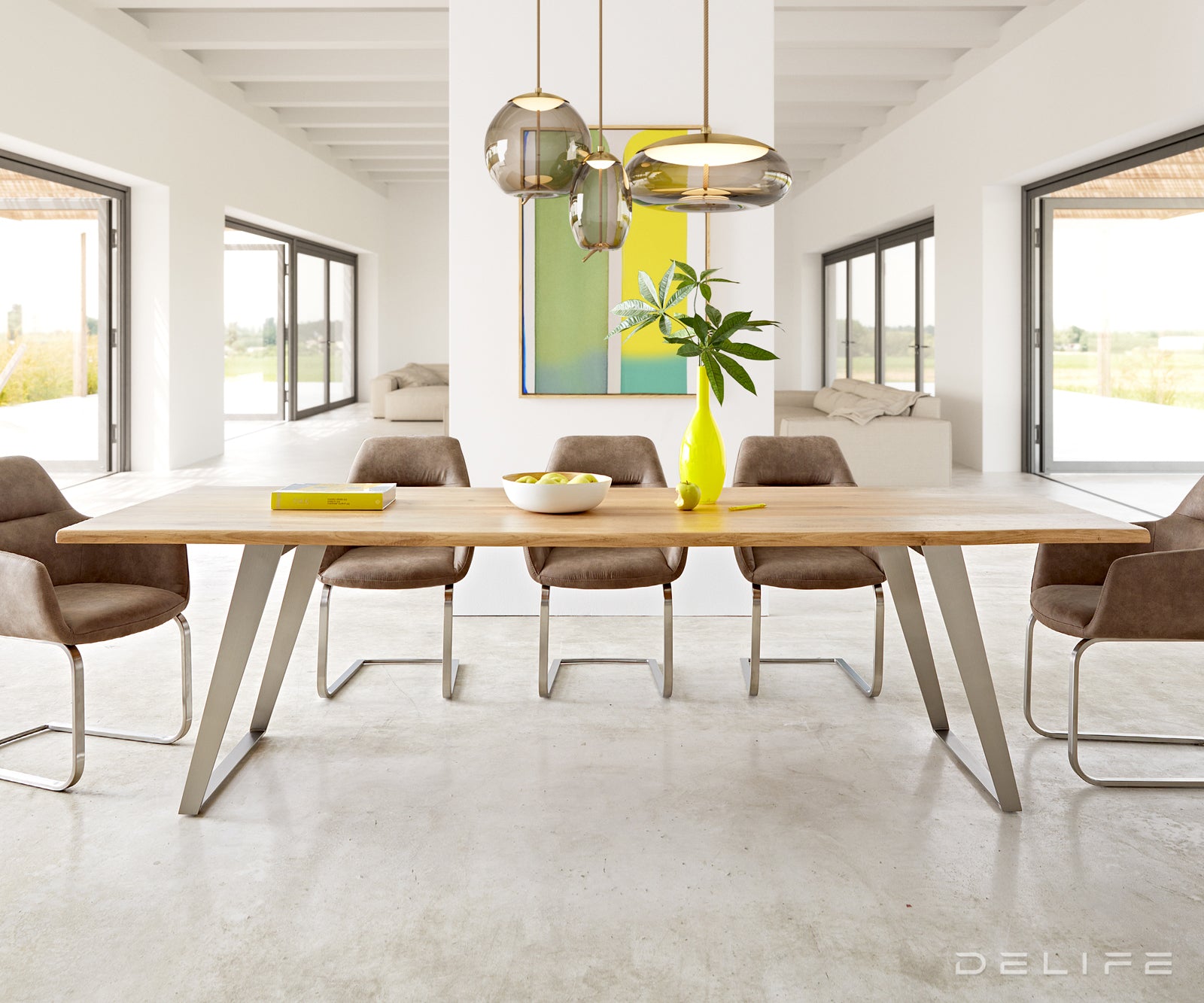 Blagovaonski stol Edge, Materijal: Hrast, Debljina ploče: 3,2cm