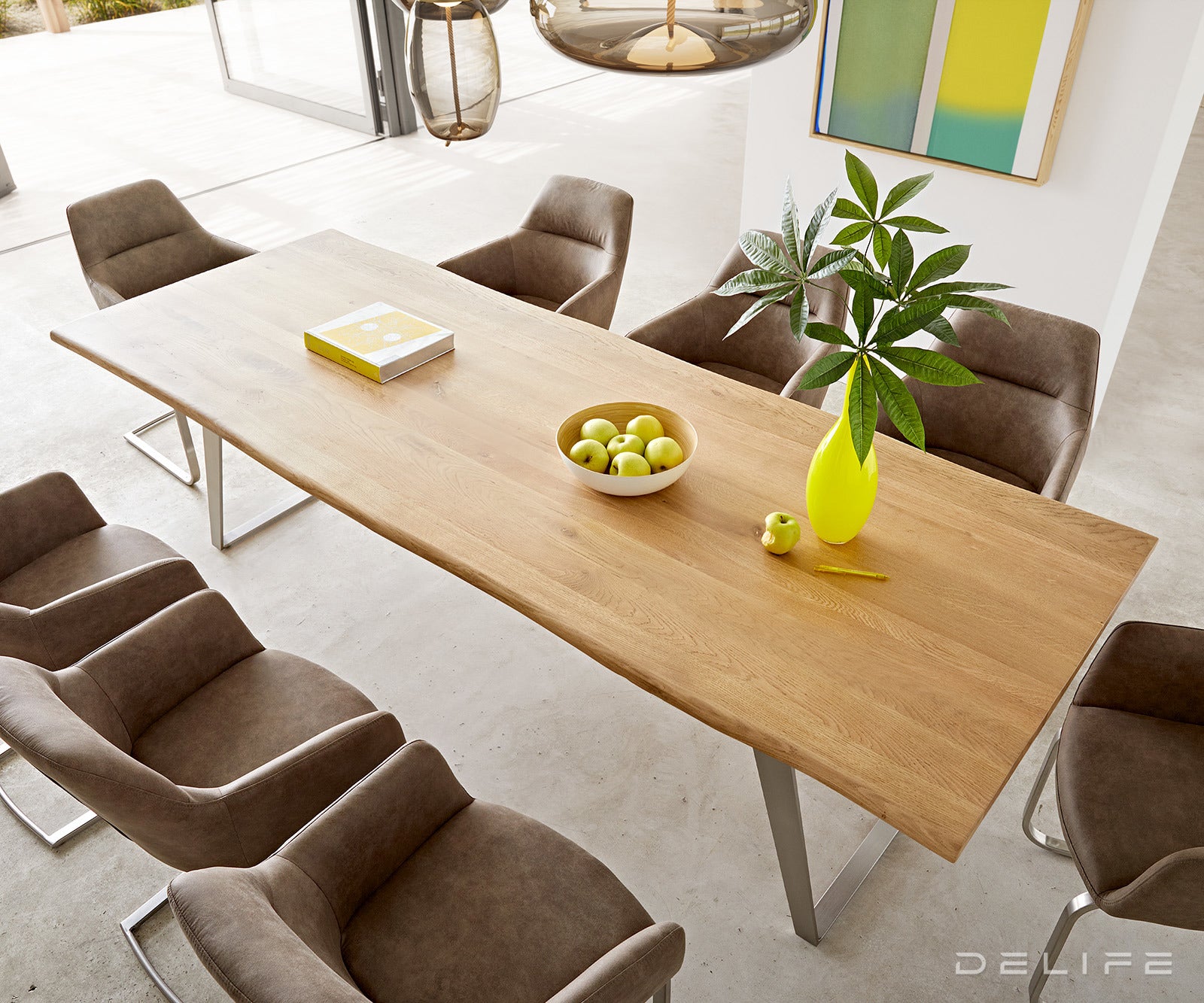 Blagovaonski stol Edge, Materijal: Hrast, Debljina ploče: 3,2cm