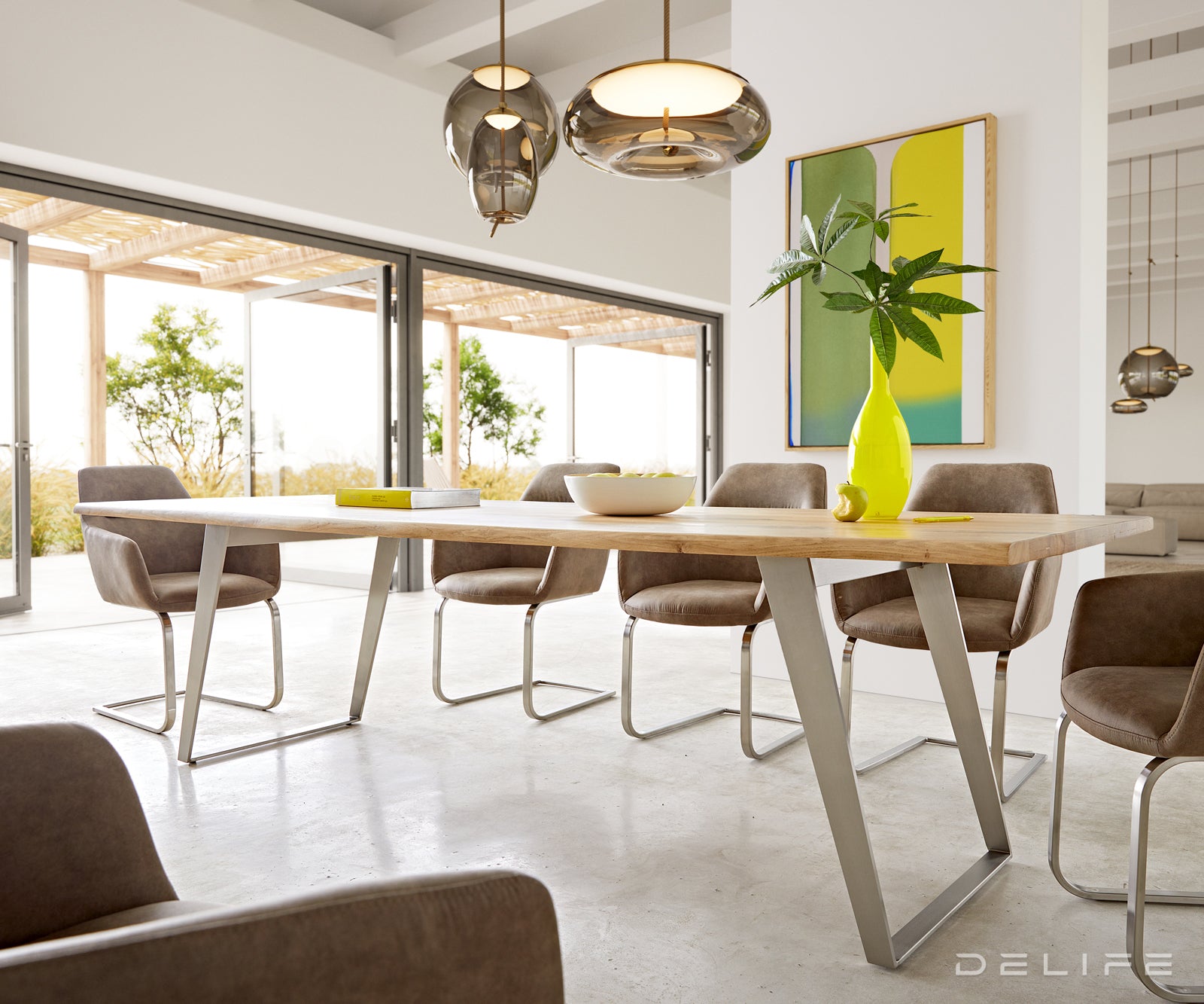 Blagovaonski stol Edge, Materijal: Hrast, Debljina ploče: 3,2cm