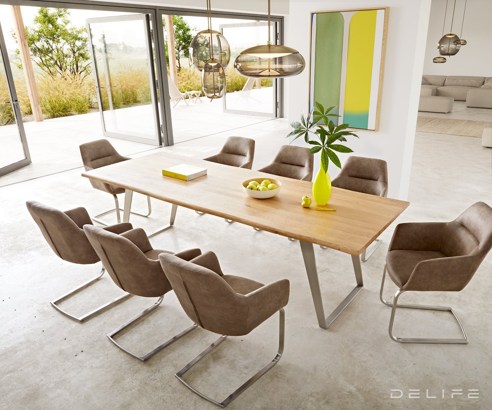 Blagovaonski stol Edge, Materijal: Hrast, Debljina ploče: 3,2cm