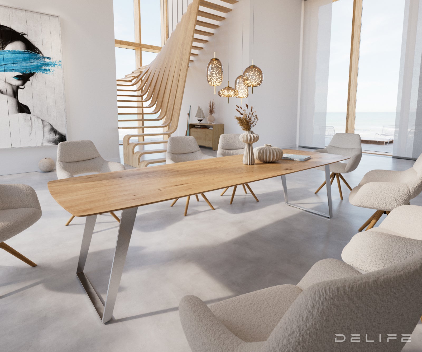 Blagovaonski stol Edge Bott, Materijal: Hrast