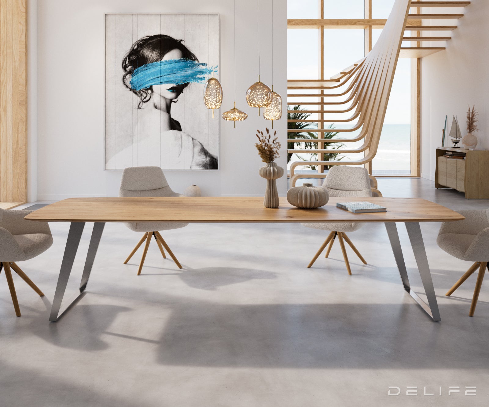 Blagovaonski stol Edge Bott, Materijal: Hrast