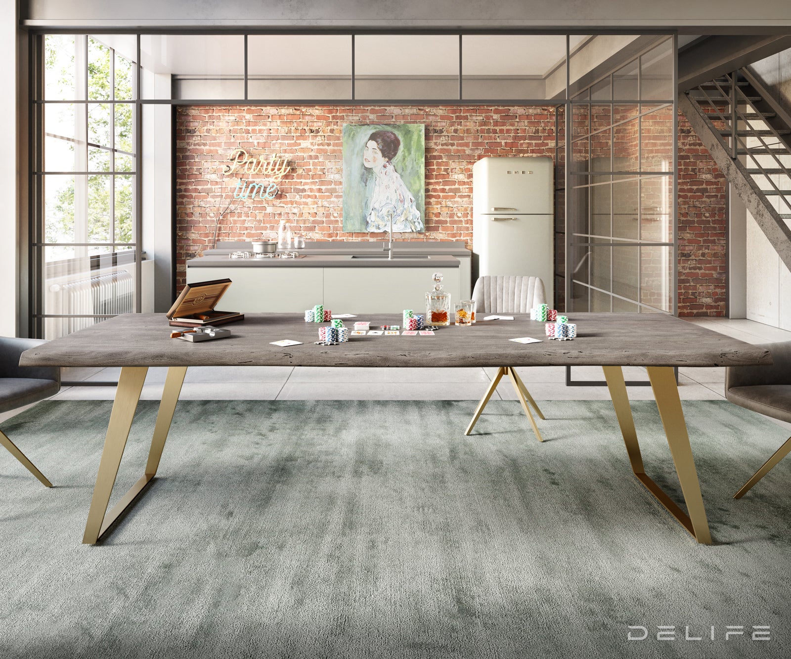 Blagovaonski stol Edge, Materijal: Bagrem, Debljina ploče: 3,5cm