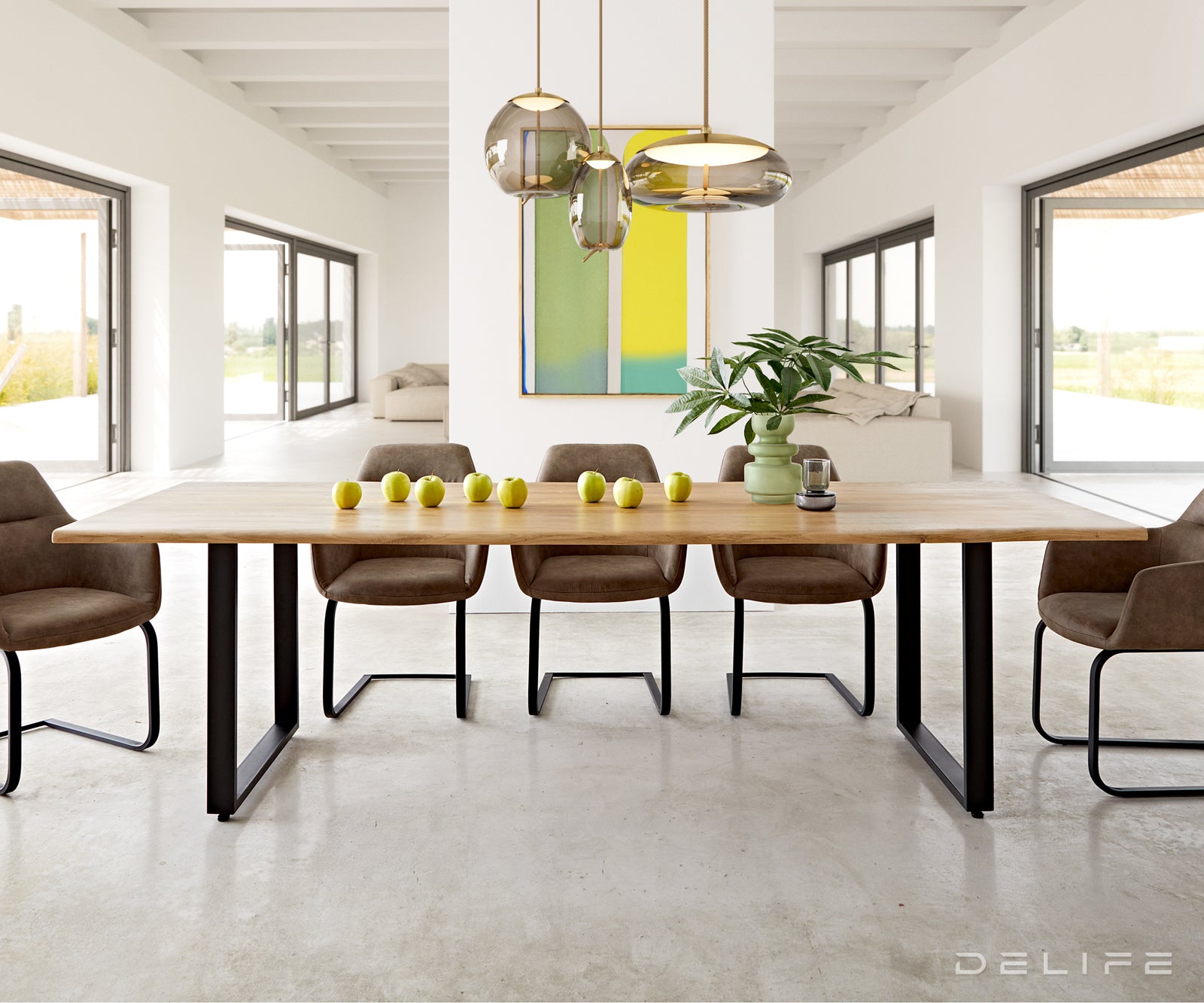 Blagovaonski stol Edge, Materijal: Hrast, Debljina ploče: 3,2cm