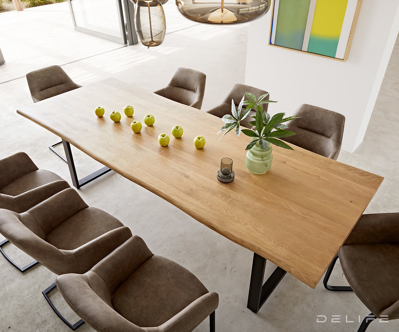 Blagovaonski stol Edge, Materijal: Hrast, Debljina ploče: 3,2cm