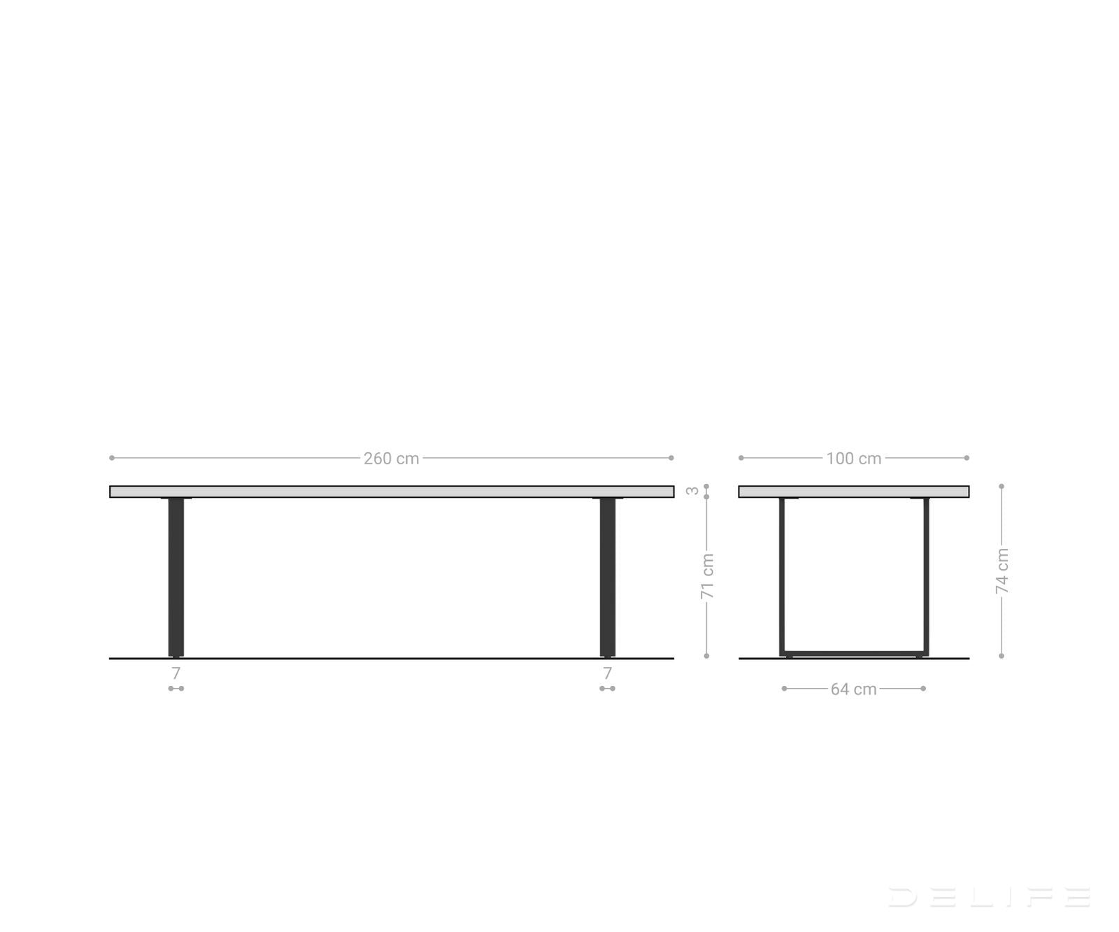 Blagovaonski stol Edge Bott, Materijal: Hrast