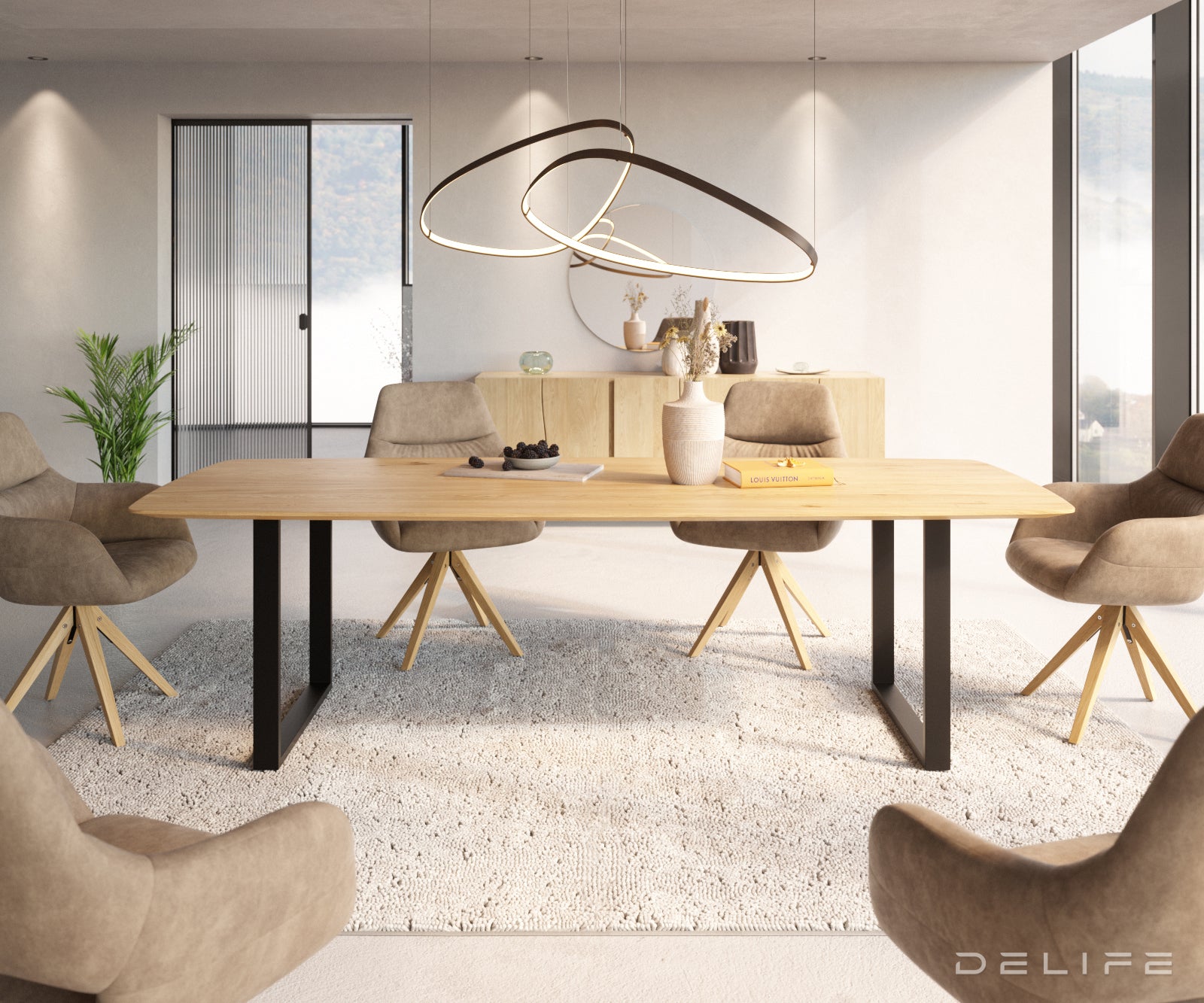 Blagovaonski stol Edge Bott, Materijal: Hrast