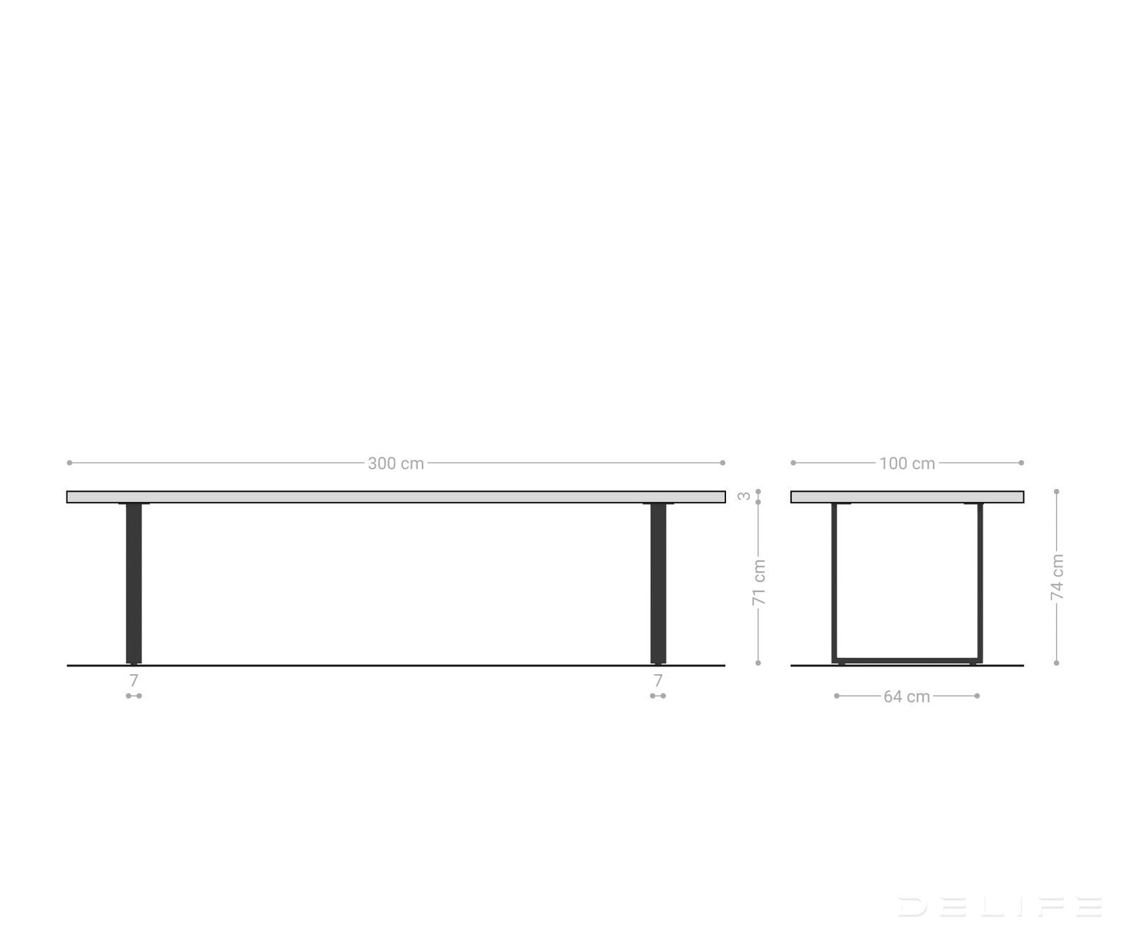 Blagovaonski stol Edge Bott, Materijal: Hrast