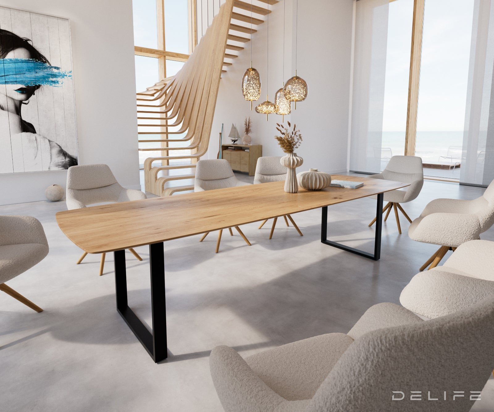 Blagovaonski stol Edge Bott, Materijal: Hrast