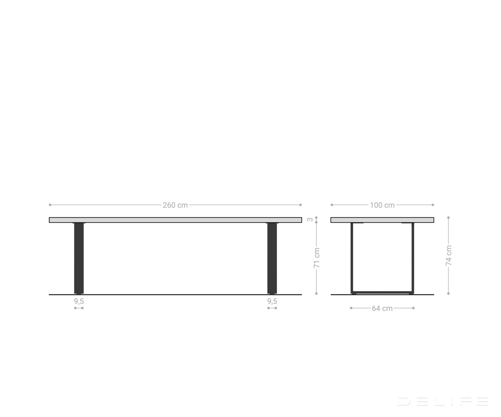 Blagovaonski stol Edge Bott, Materijal: Hrast