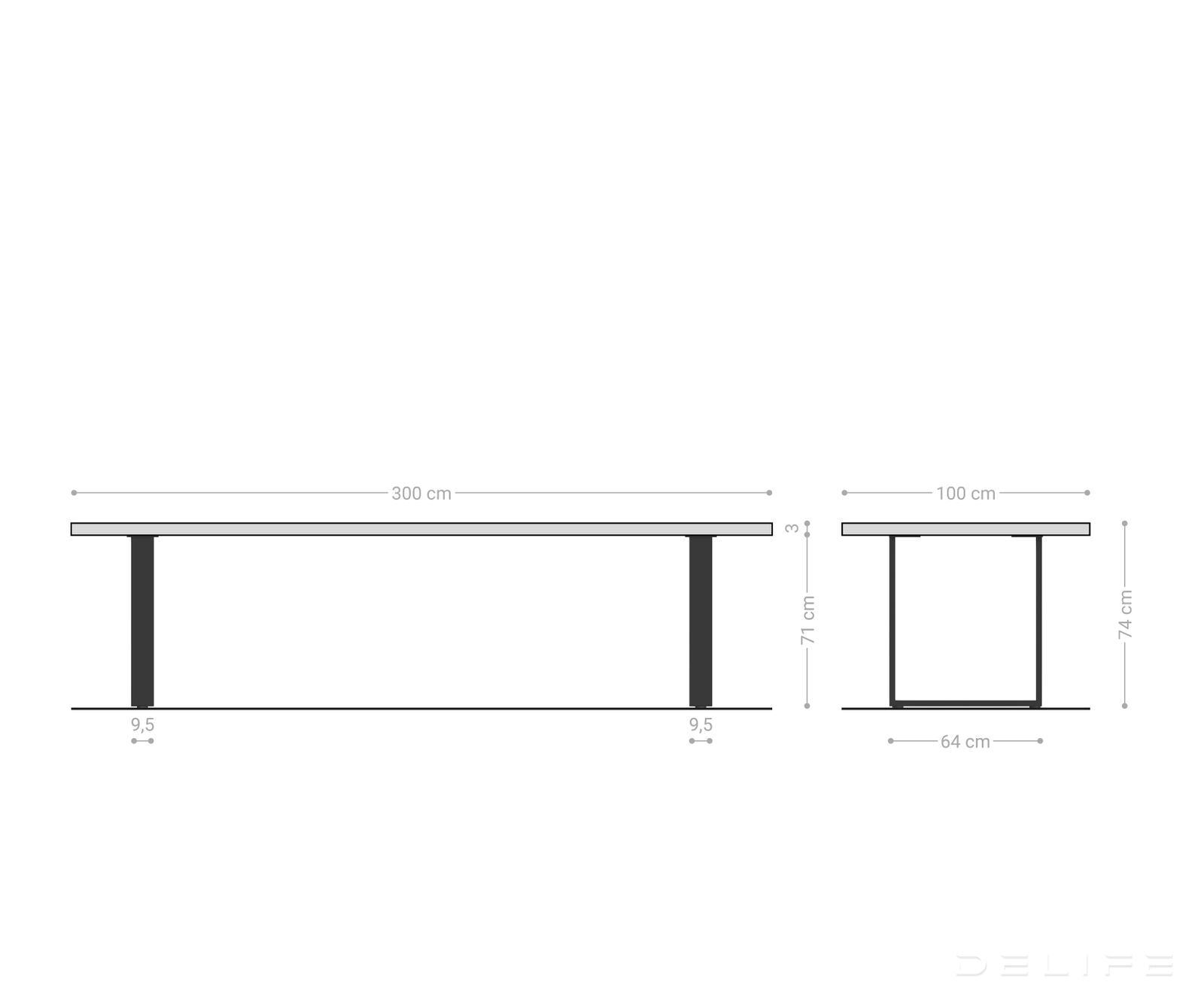 Blagovaonski stol Edge Bott, Materijal: Hrast