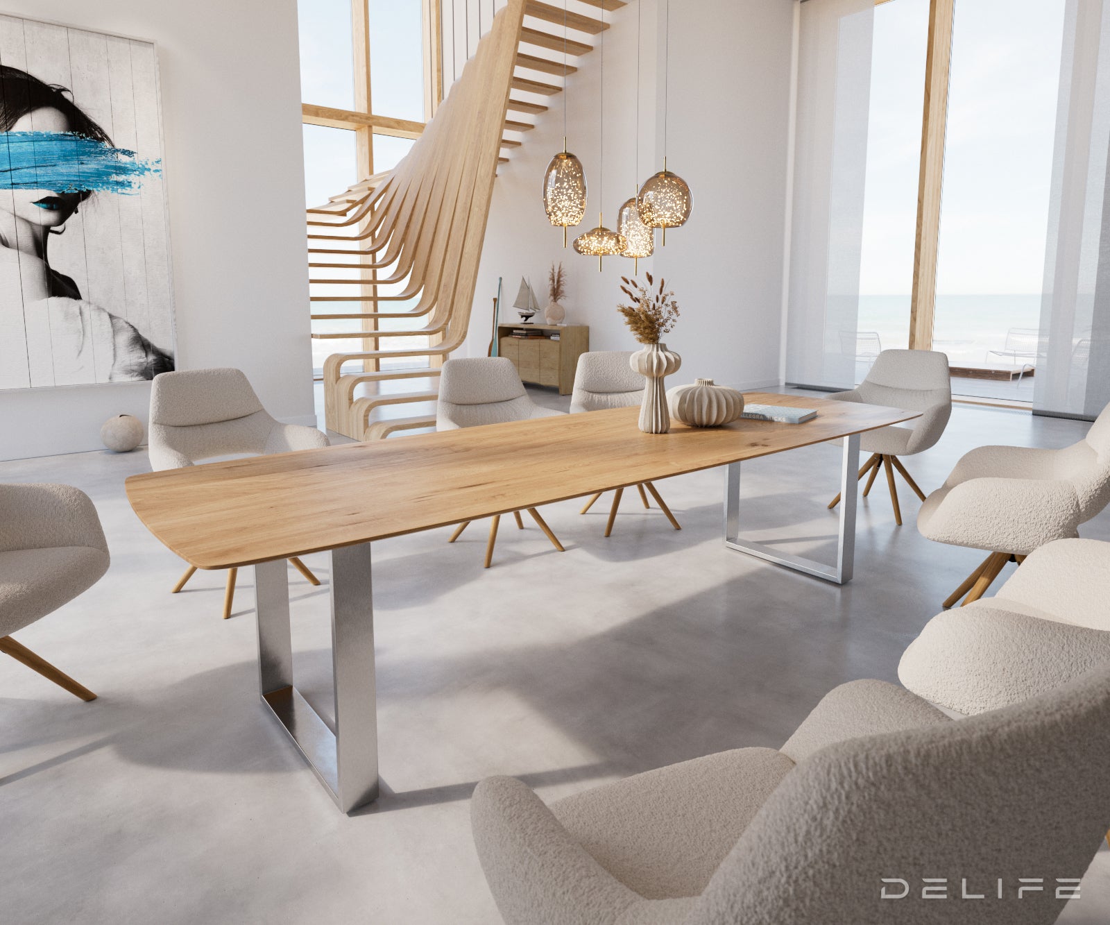 Blagovaonski stol Edge Bott, Materijal: Hrast