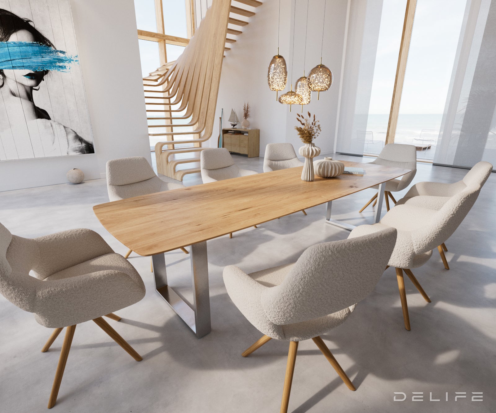 Blagovaonski stol Edge Bott, Materijal: Hrast