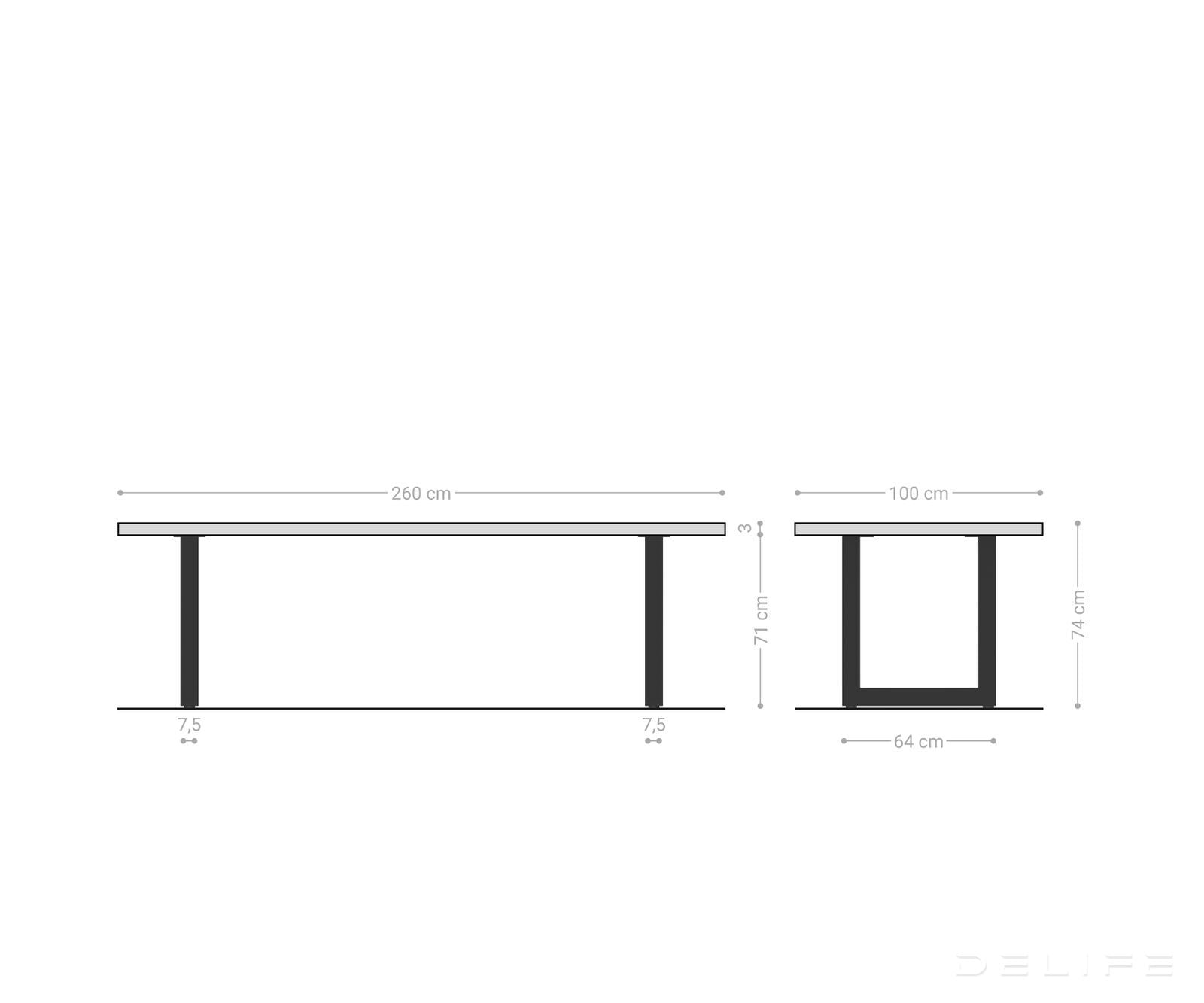 Blagovaonski stol Edge Bott, Materijal: Hrast