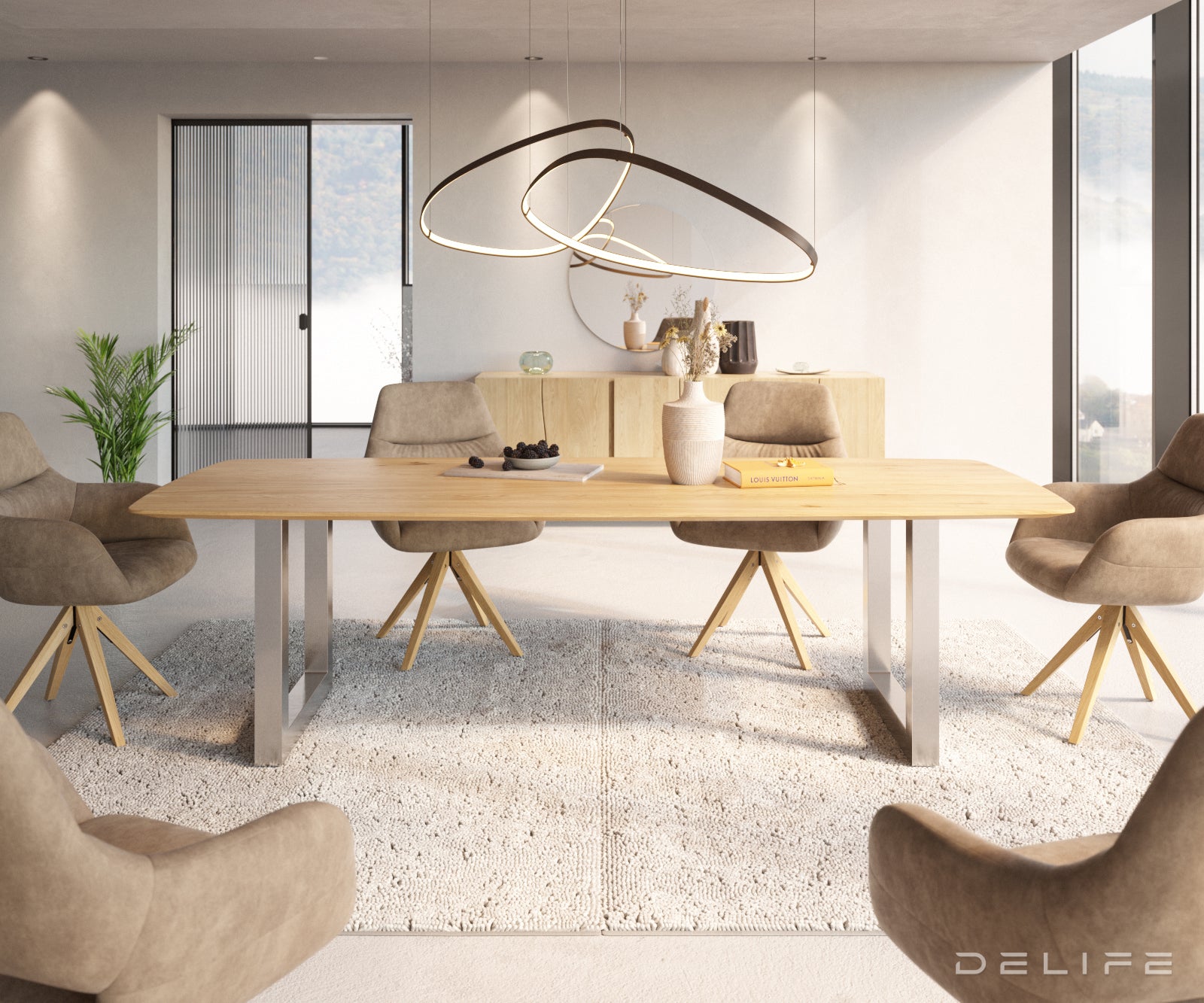 Blagovaonski stol Edge Bott, Materijal: Hrast