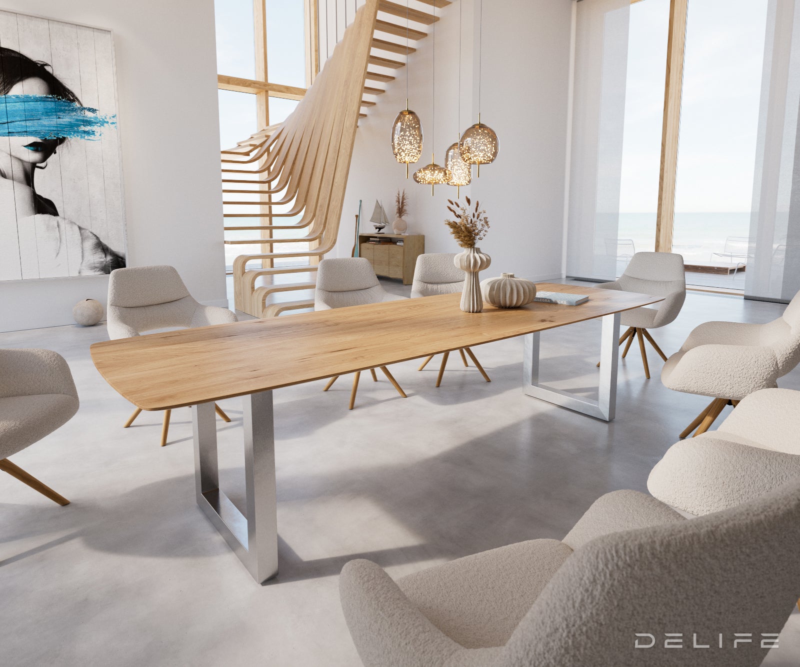 Blagovaonski stol Edge Bott, Materijal: Hrast