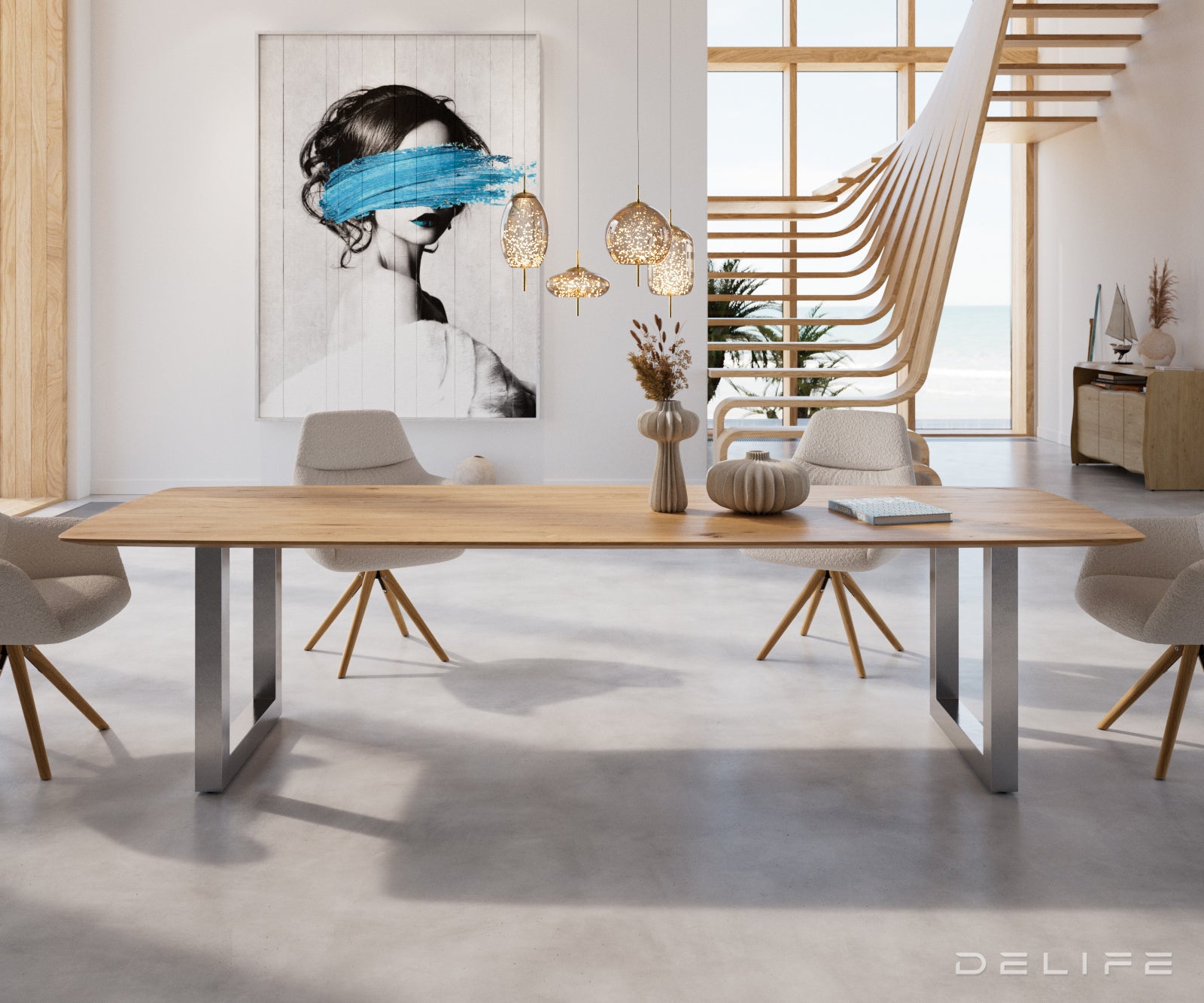 Blagovaonski stol Edge Bott, Materijal: Hrast