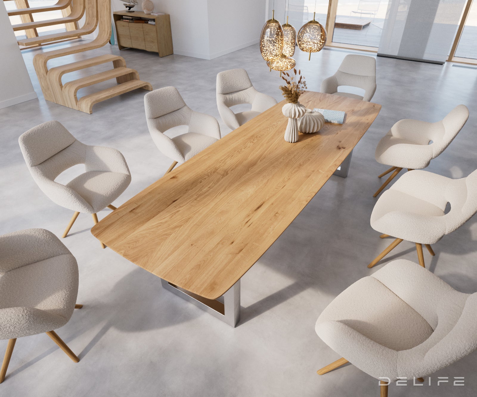 Blagovaonski stol Edge Bott, Materijal: Hrast