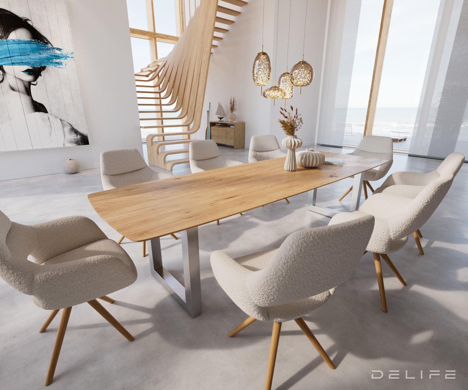 Blagovaonski stol Edge Bott, Materijal: Hrast