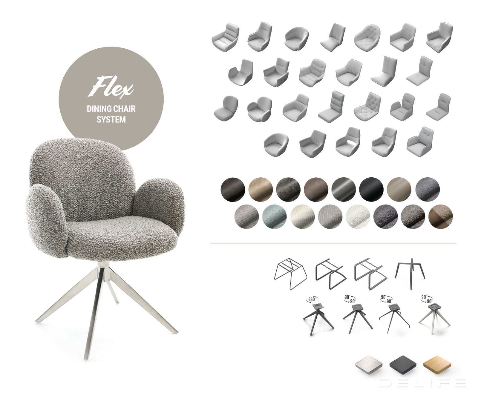 Blagovaonska stolica Greg, Materijal: Rebrasta tkanina