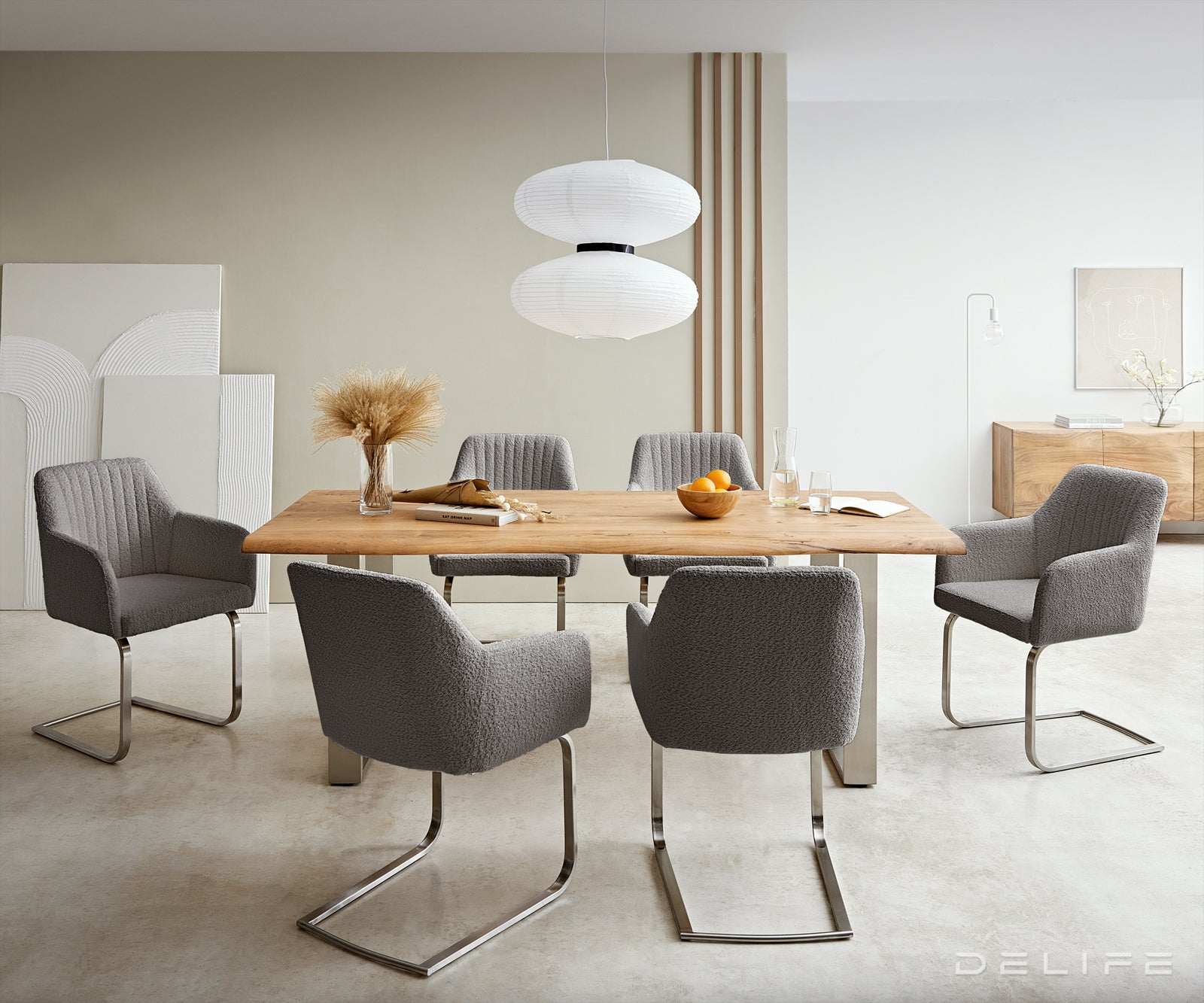 Blagovaonska stolica Greg, Materijal: Boucle