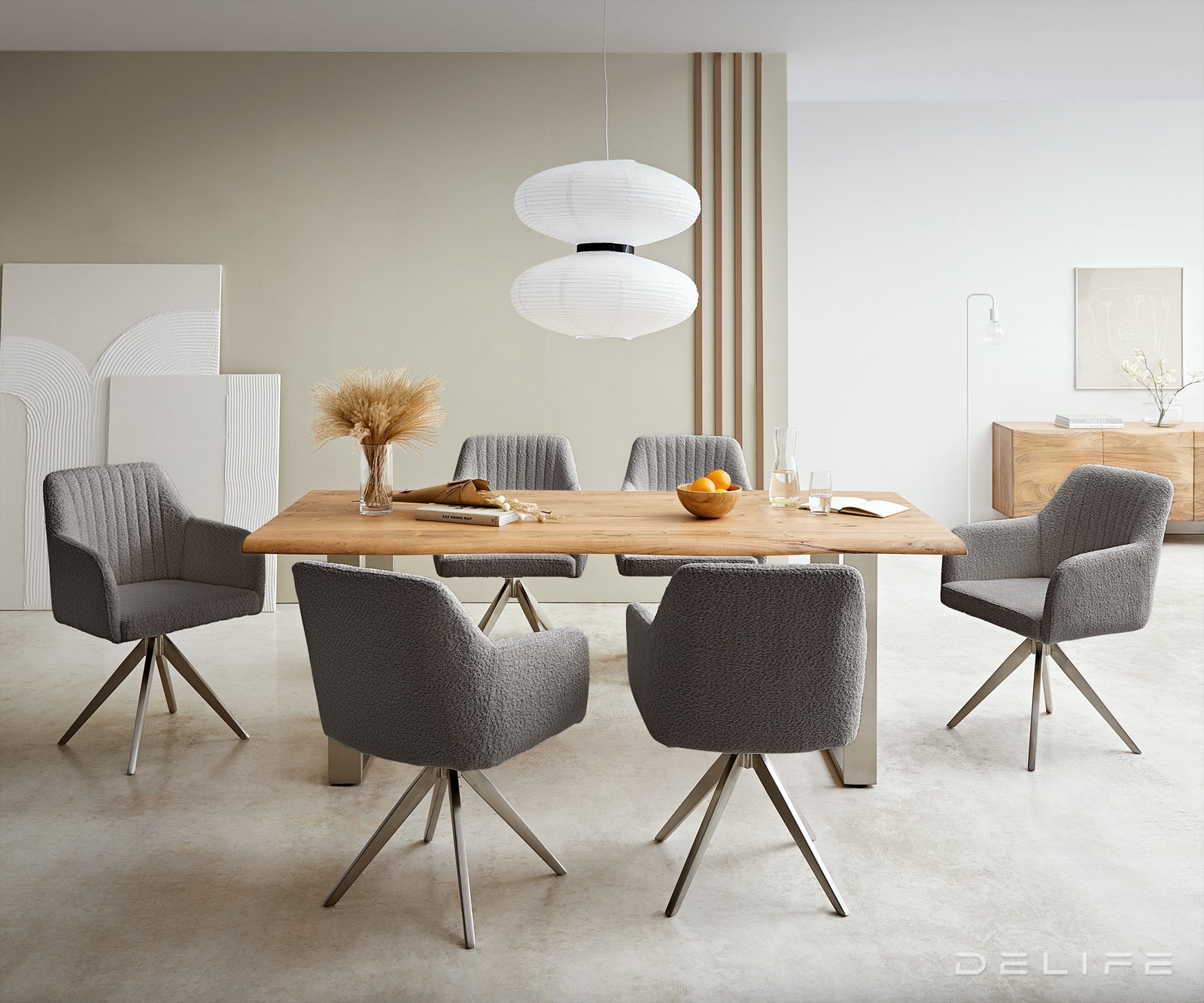 Blagovaonska stolica Greg, Materijal: Boucle