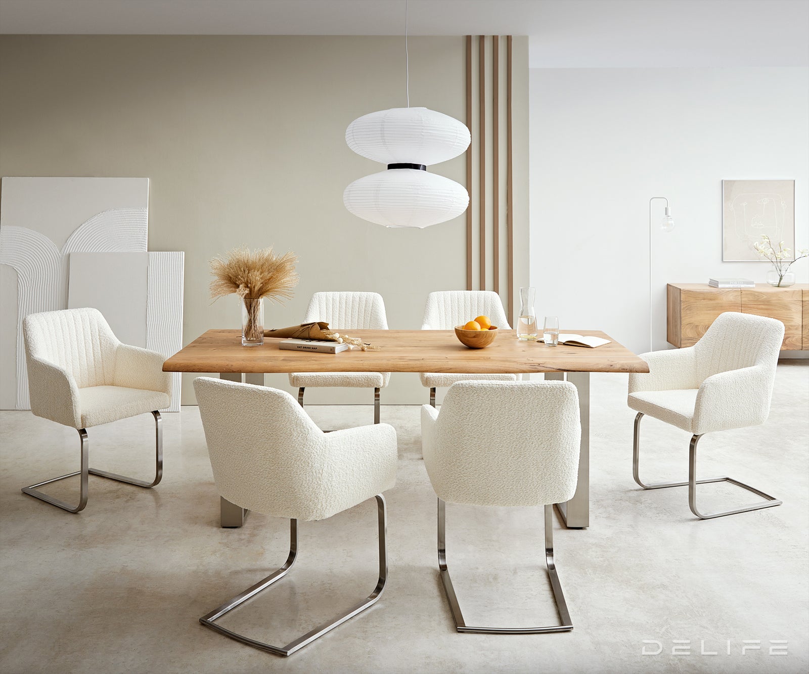 Blagovaonska stolica Greg, Materijal: Boucle