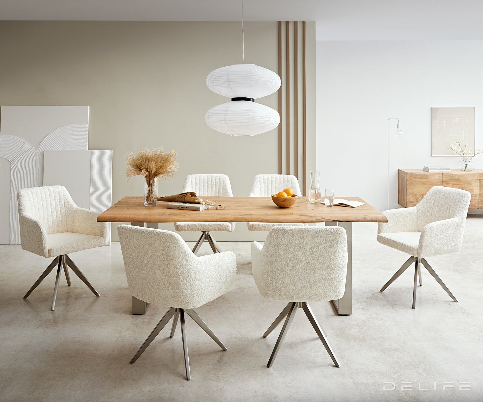 Blagovaonska stolica Greg, Materijal: Boucle