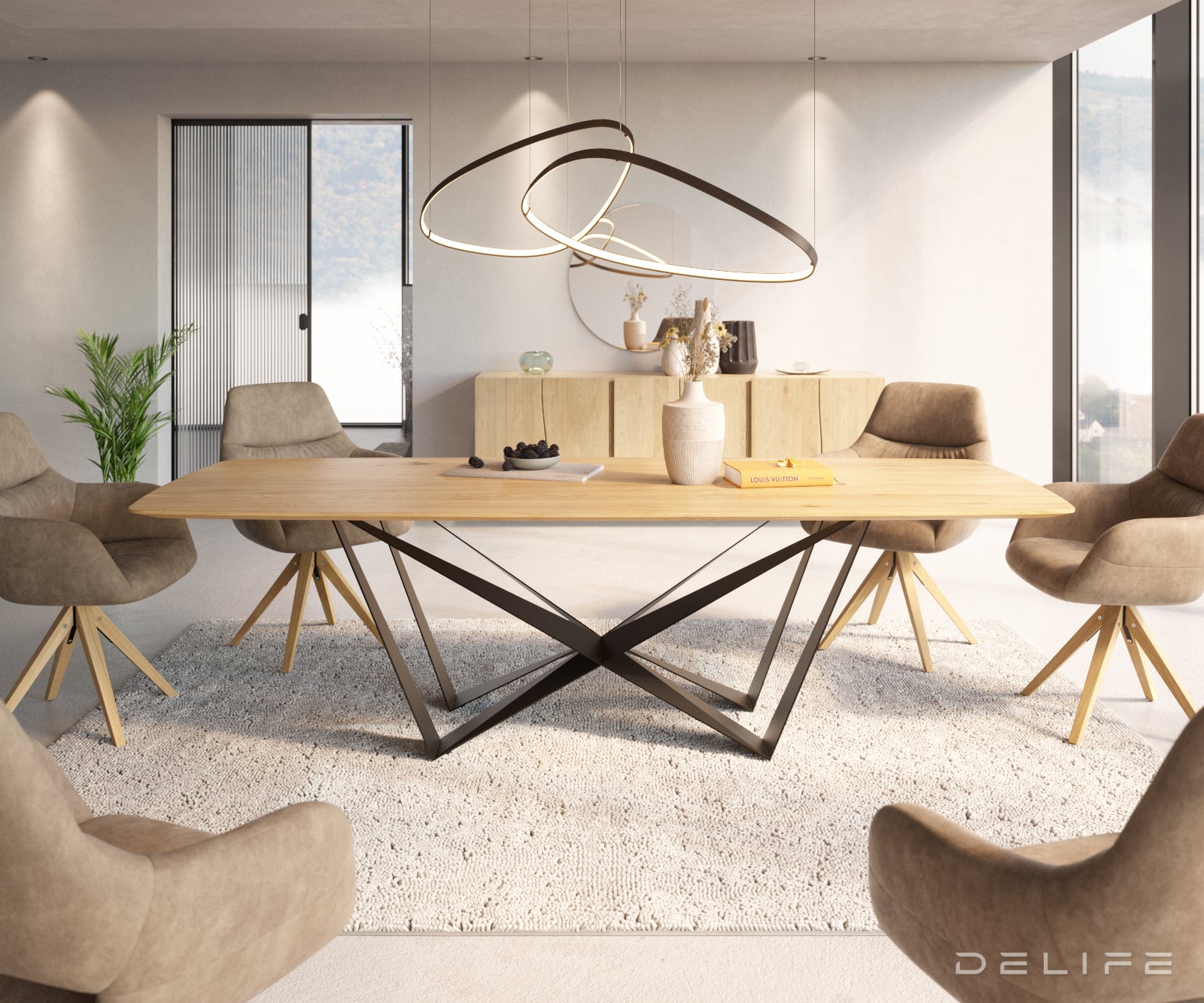 Blagovaonski stol Edge Bott, Materijal: Hrast