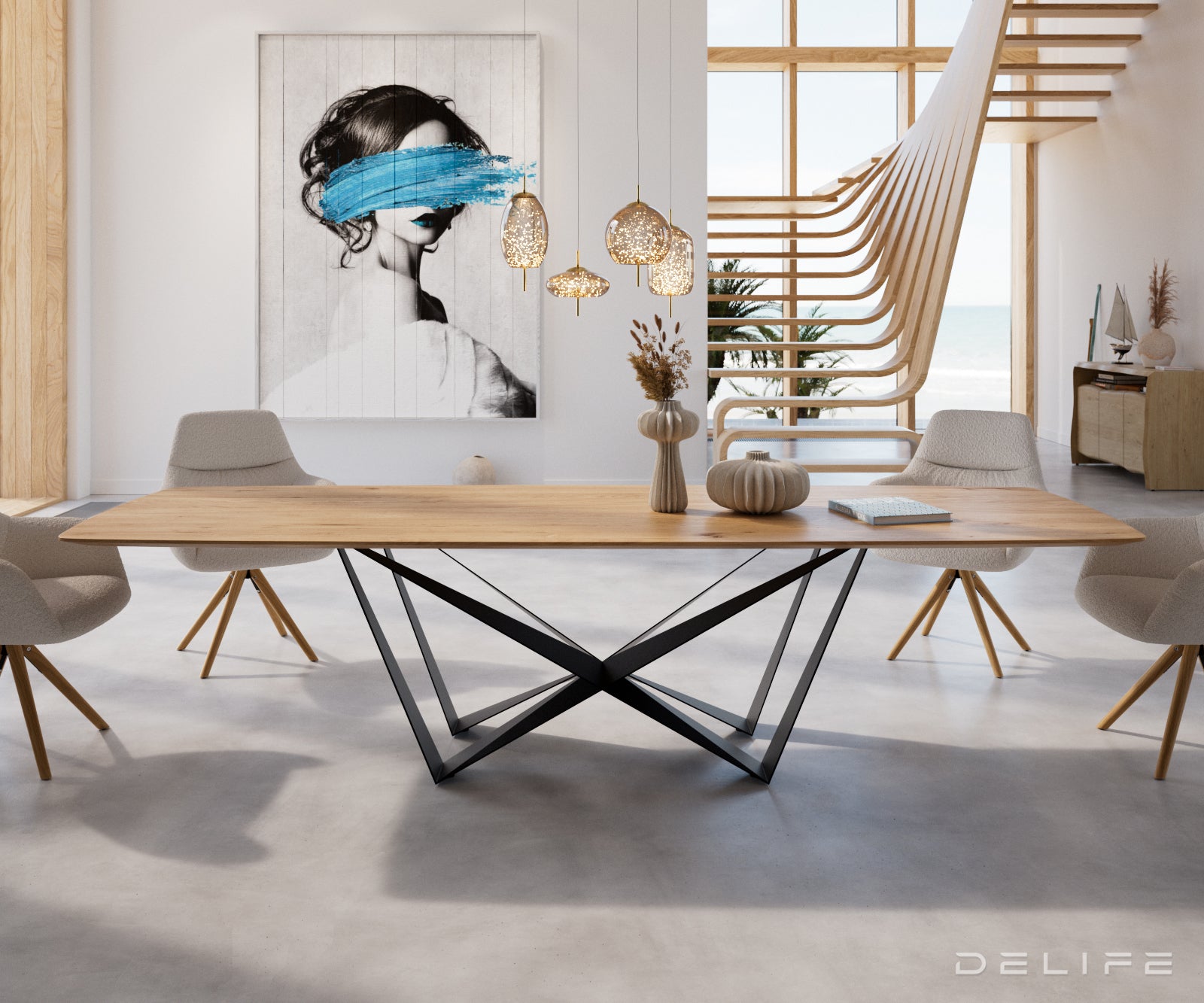 Blagovaonski stol Edge Bott, Materijal: Hrast