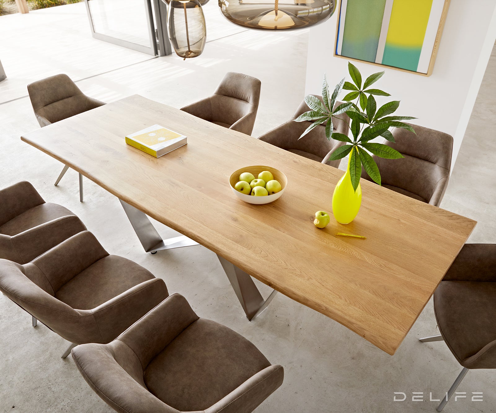 Blagovaonski stol Edge, Materijal: Hrast, Debljina ploče: 3,2cm